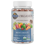 Garden of Life Organics Men's Gummy Vitamins - Berry - Certified Organic, Non-GMO, Vegan, Kosher Complete Multi - Methyl B12, C & D3 - Gluten, Soy & Dairy Free, 120 Real Fruit Chew Gummies