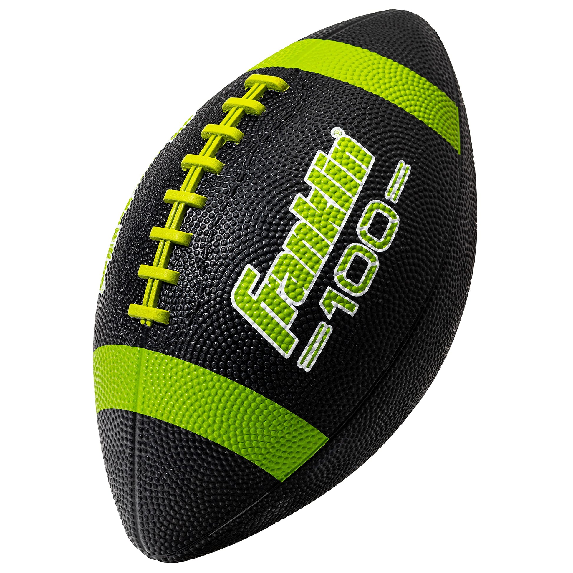 Franklin Sports Football - Grip-Rite 100 - Kids Junior Size - Youth Football - Durable Outdoor Rubber Football - Blue / White