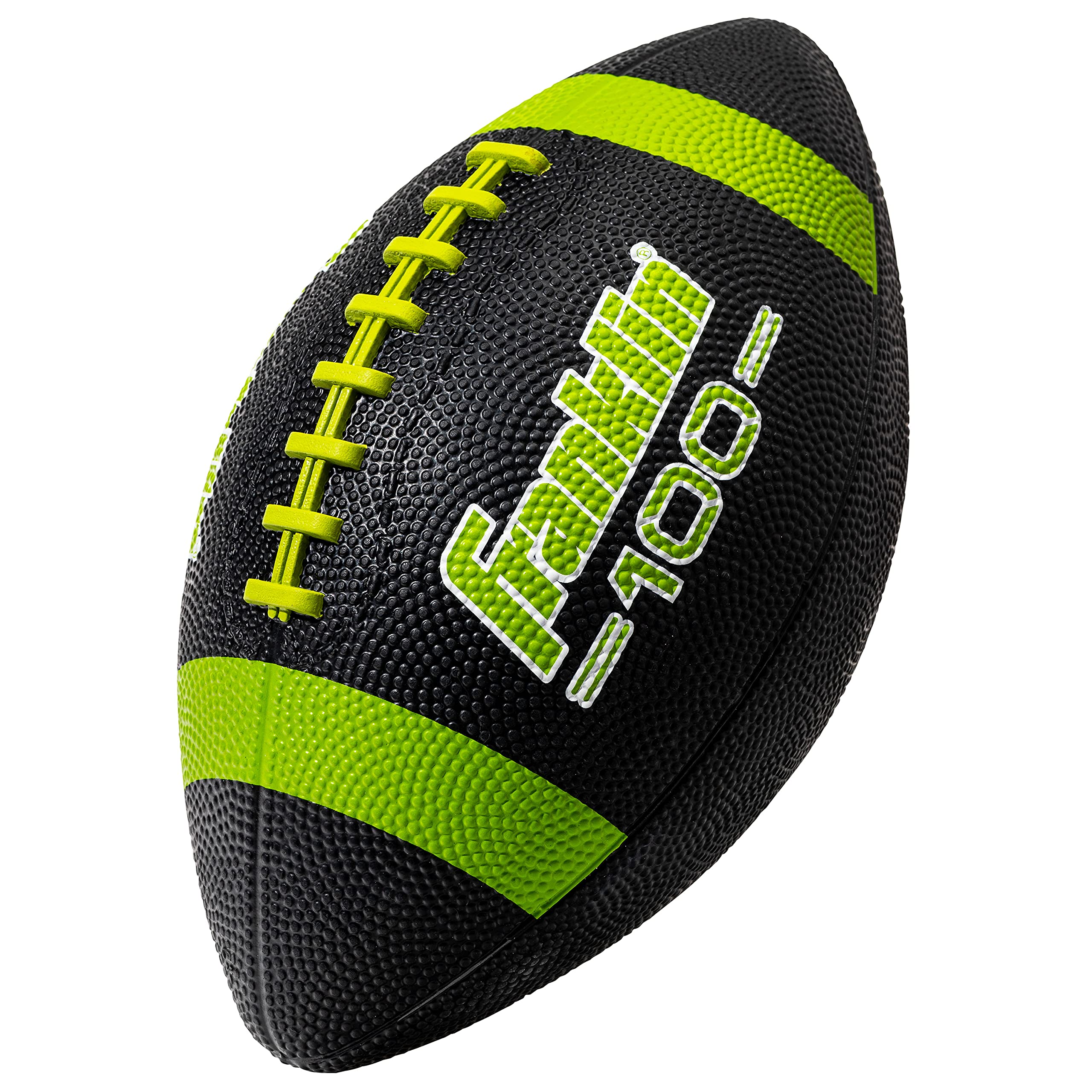 Franklin Sports Football - Grip-Rite 100 - Kids Junior Size - Youth Football - Durable Outdoor Rubber Football - Blue / White
