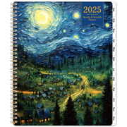 2025 Planner - Planner 2025, Jan 2025 - Dec 2025, 2025 Planner Weekly and Monthly, 8.5" x 11" 2025 Calendar Monthly Planner with Tabs& Pocket, Flexible Cover, Twin-Wire Binding- Oil Painting