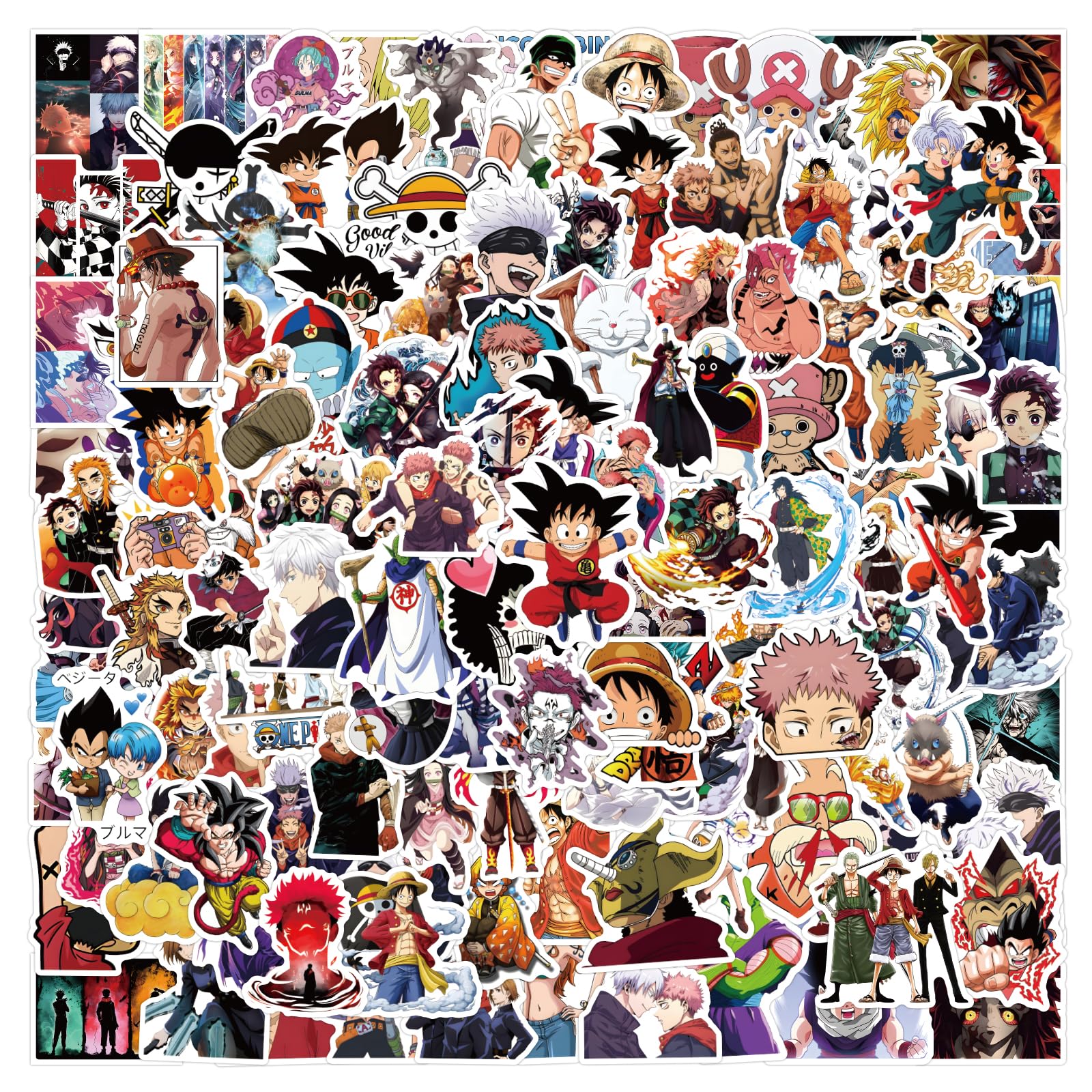 200Pcs Kids Anime Stickers Mixed Pack,Cartoon Characters Stickers Movie Decorative Sticker for Kids Teens Adults Waterproof Stickers for Water Bottle Laptop,