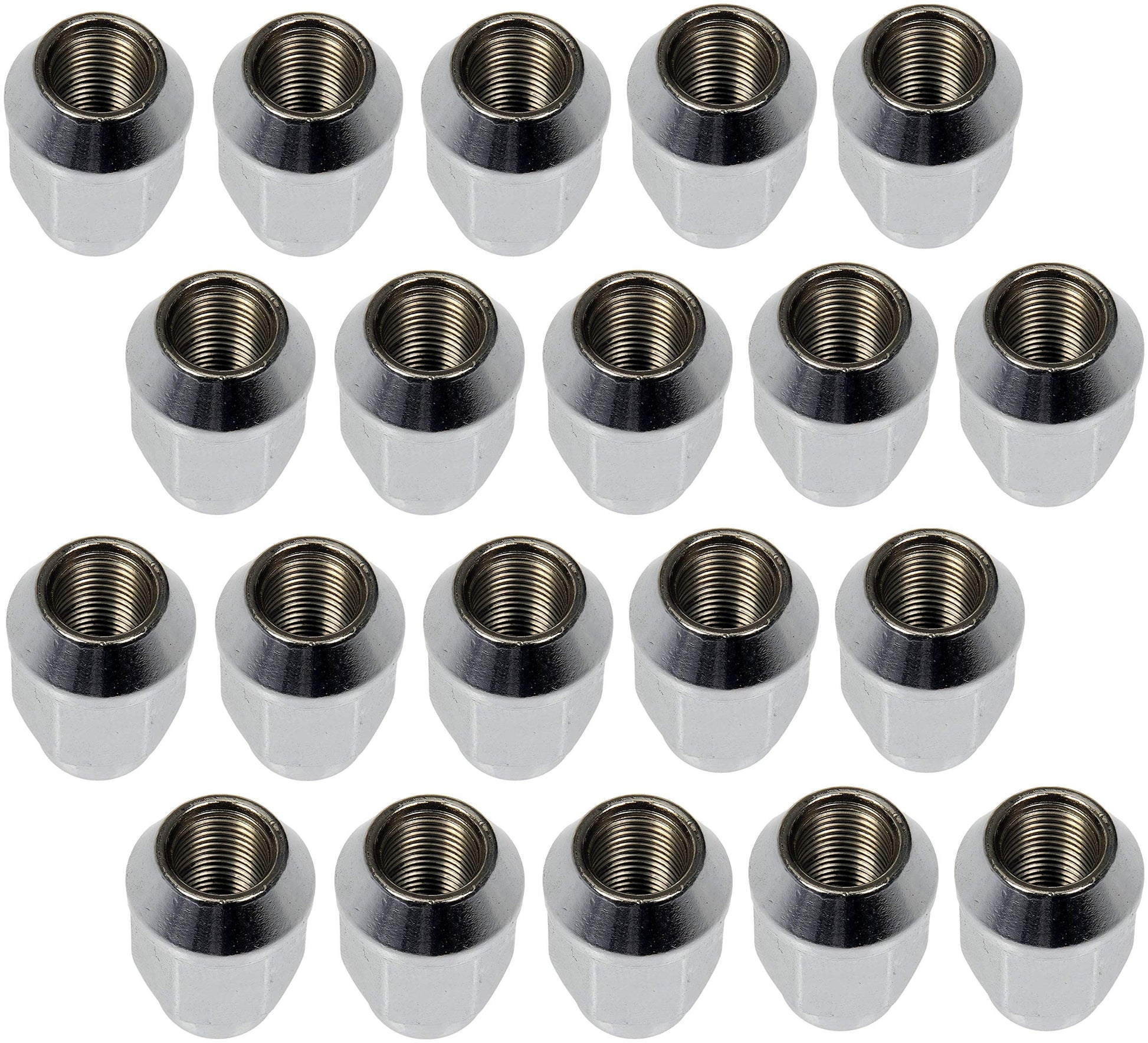Dorman 711-265 Wheel Nut Chrome Acorn Bulge Seat 1/2-20 Compatible with Select Models, 20 Pack
