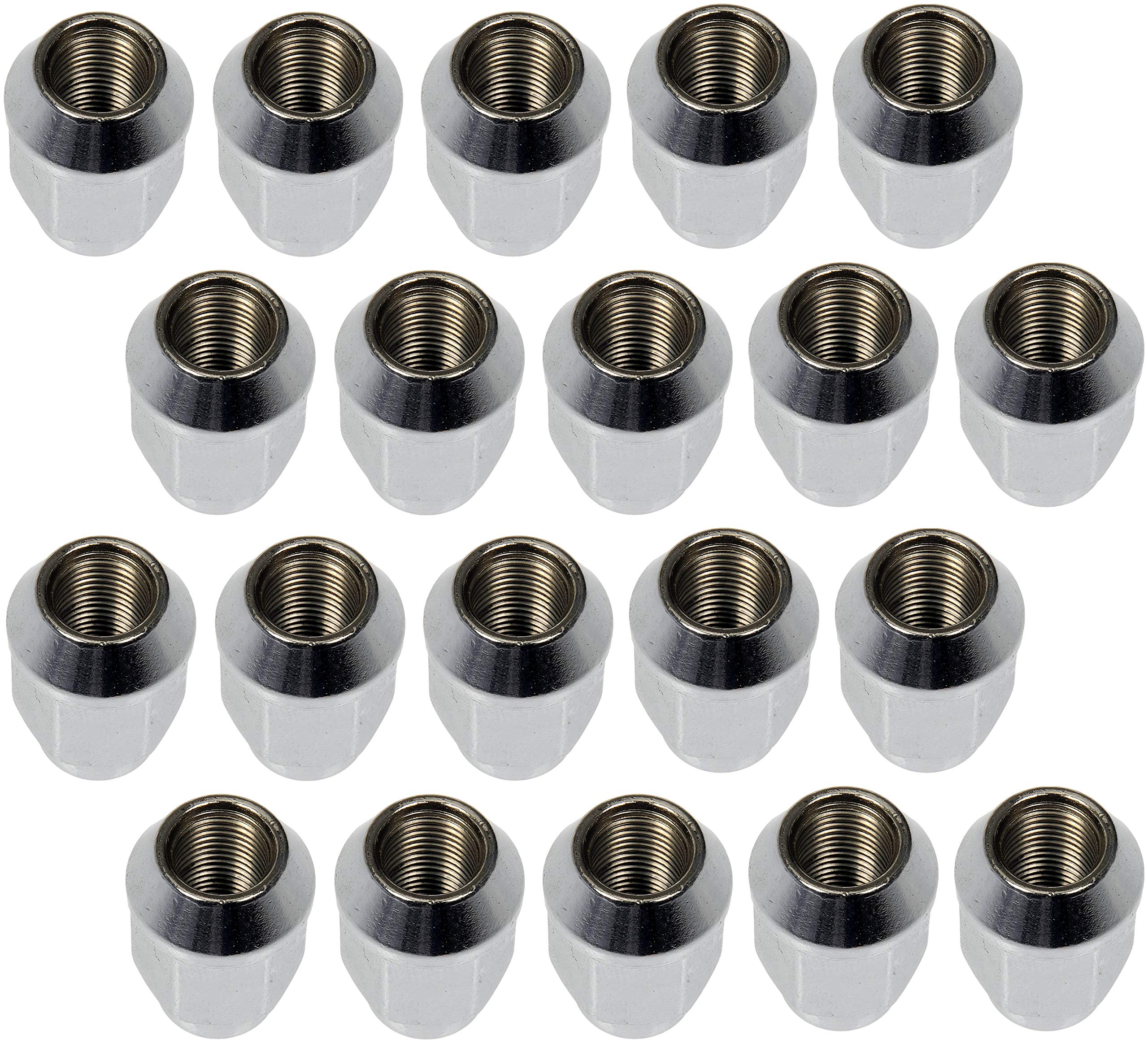 Dorman 711-265 Wheel Nut Chrome Acorn Bulge Seat 1/2-20 Compatible with Select Models, 20 Pack