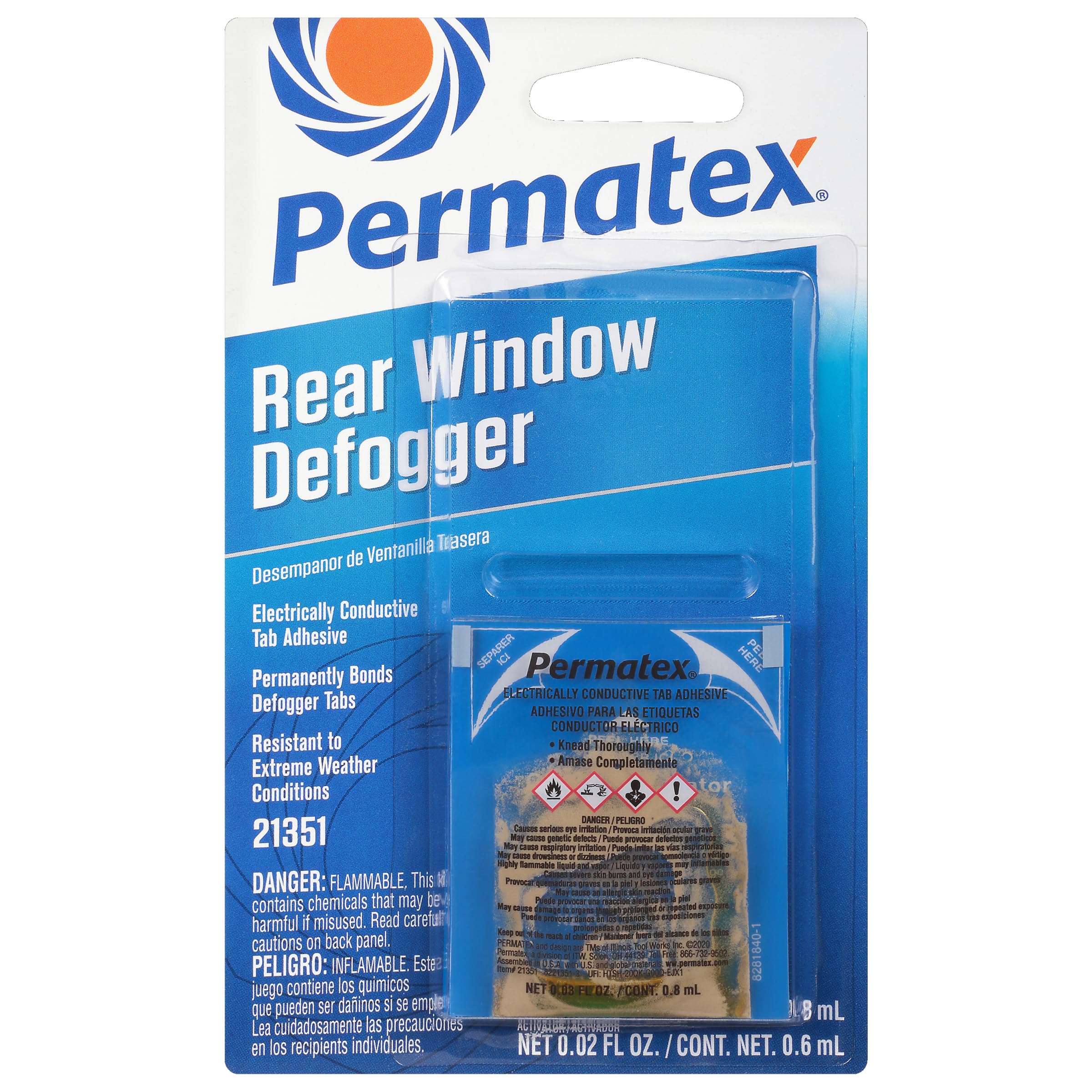 Permatex 21351 لاصق لسان مزيل ضباب النافذة الخلفية موصل للكهرباء