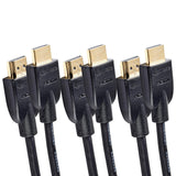 Amazon Basics High-Speed 4K Ultra HD 2-Pack HDMI 2.0 Cable/Cord, 3 feet, 18 Gbps, 60 Hz, 2160p, 48 bit, Male-to-Male, Ethernet Ready, 3D, Black