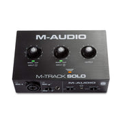 M-AUDIO M-Track Solo USB Audio Interface for Recording, Streaming and Podcasting with XLR, Line and DI Inputs, Plus a Software Suite Included