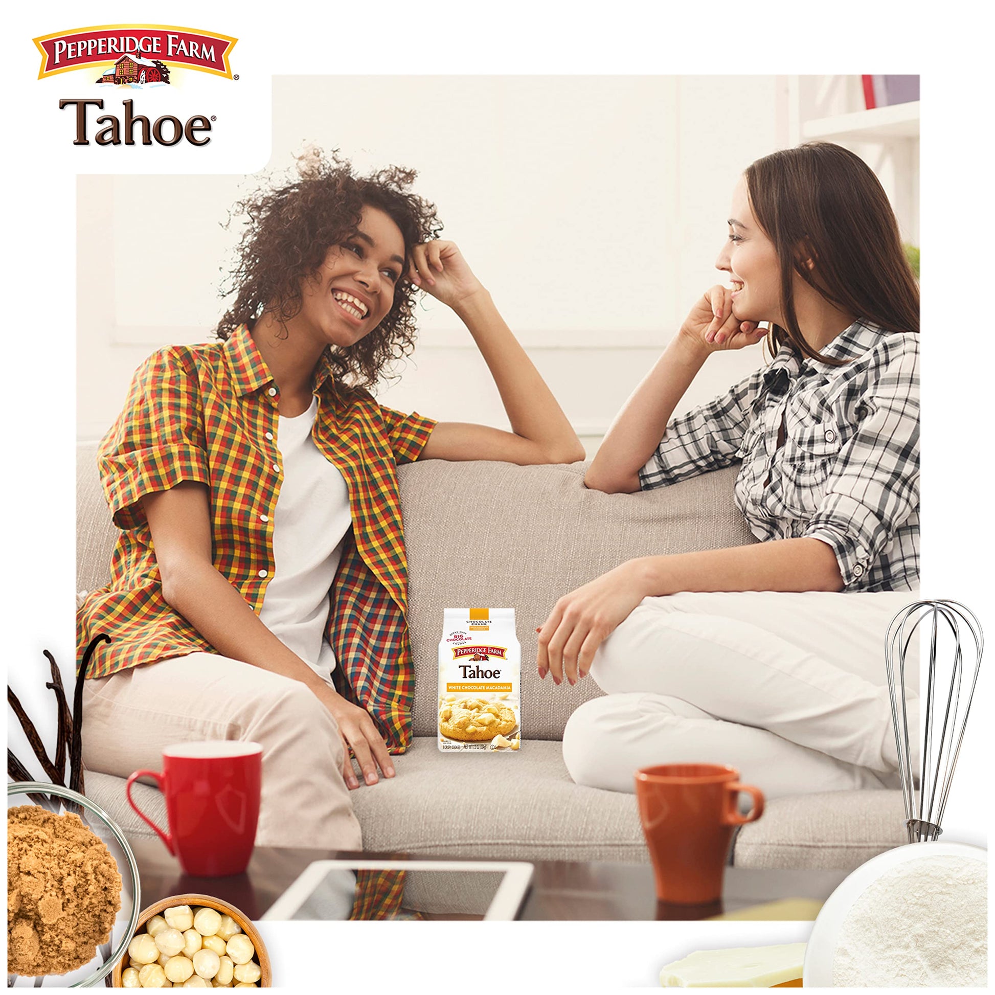 Pepperidge Farm Tahoe Crispy White Chocolate Macadamia Nut Cookies, 7.2 OZ Bag (8 Cookies)