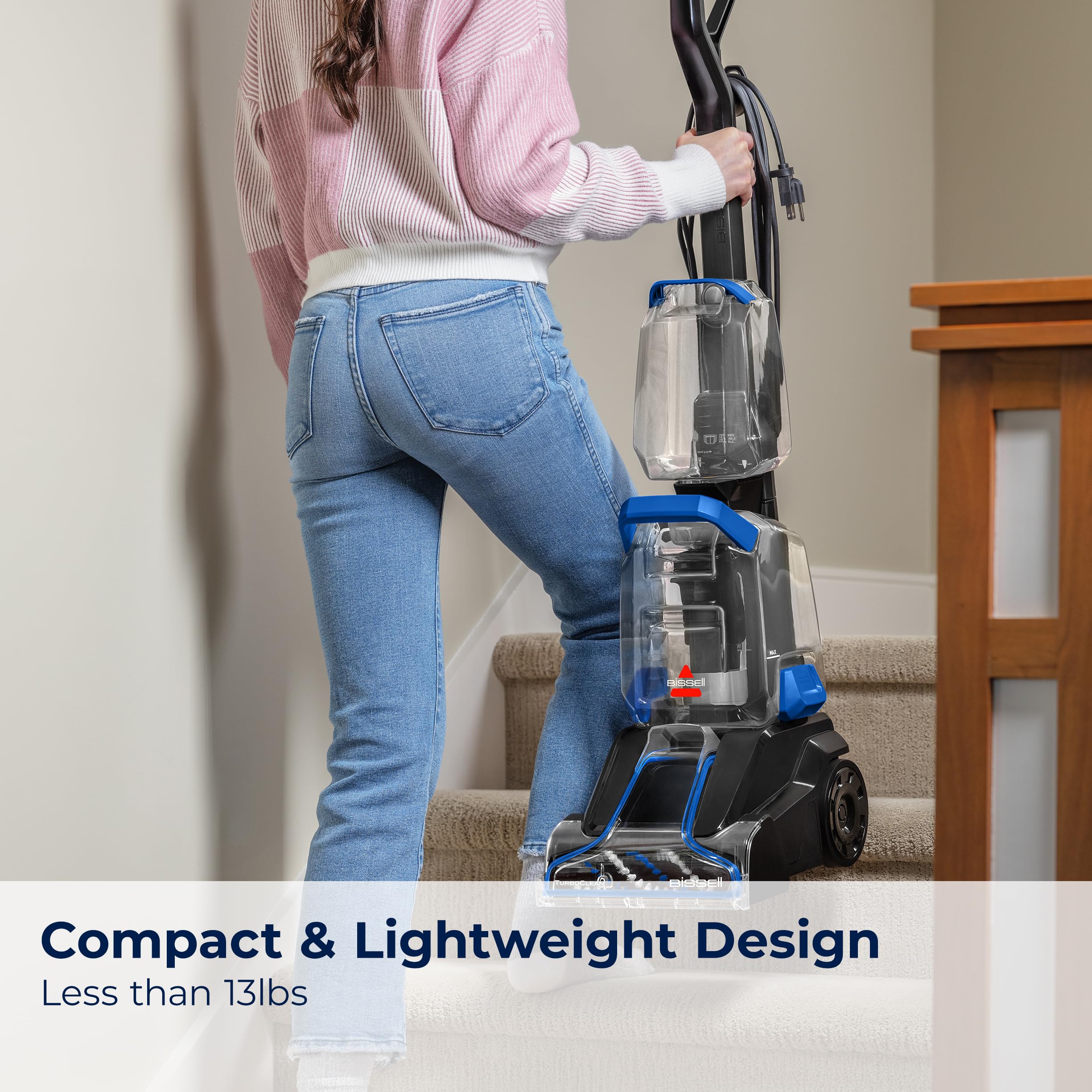 BISSELL TurboClean, Upright Carpet Cleaner, Pro Max Clean & Protect + Oxy Urine Eliminator Formula Included, 3952