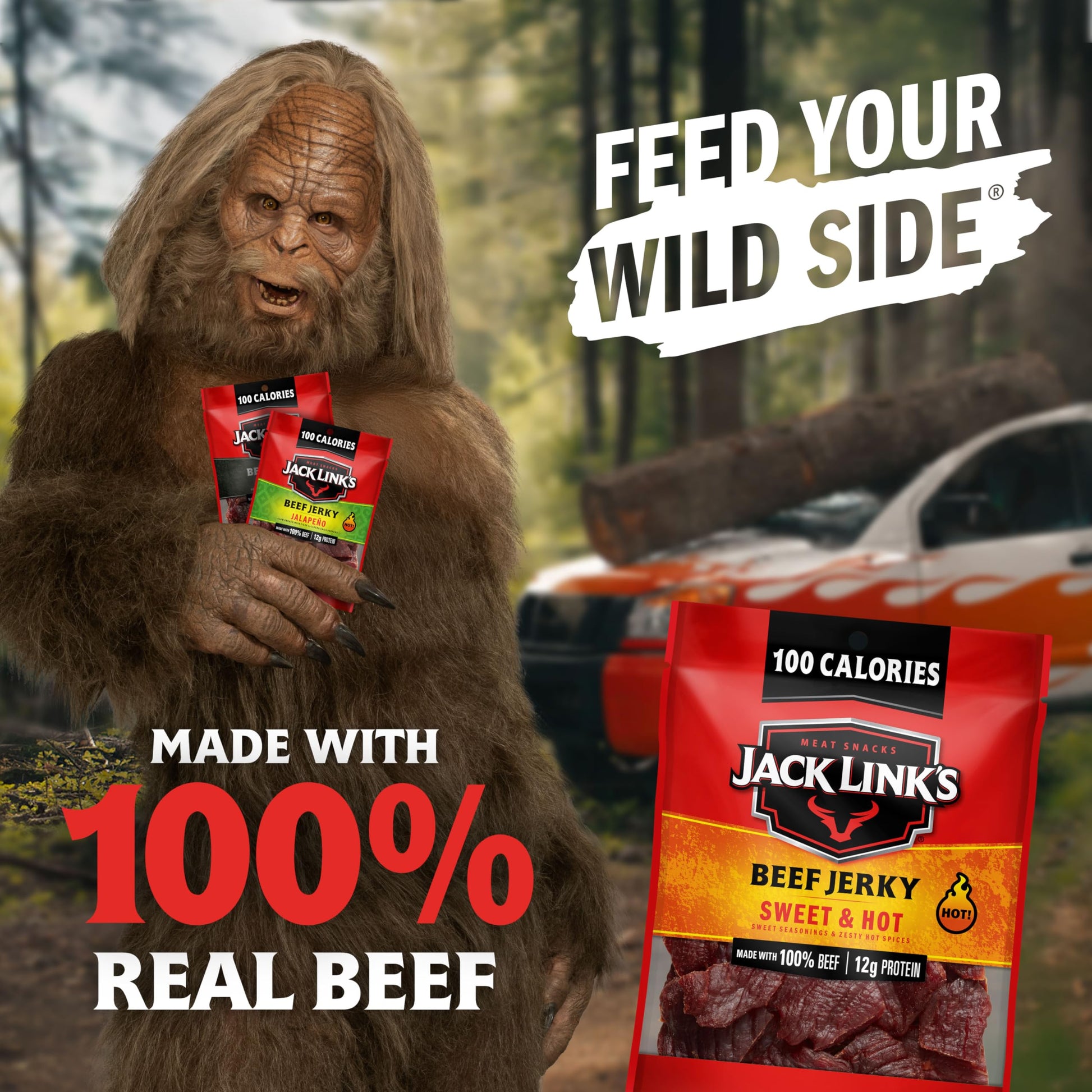 Jack Link's Beef Jerky Bold Variety Pack - Includes Sweet & Hot, Jalapeno and Peppered Jerky, Bulk Protein Snack Pack, Good Source of Protein, Meat Snacks Made with 100% Beef - 1.25 Oz (Pack of 15)