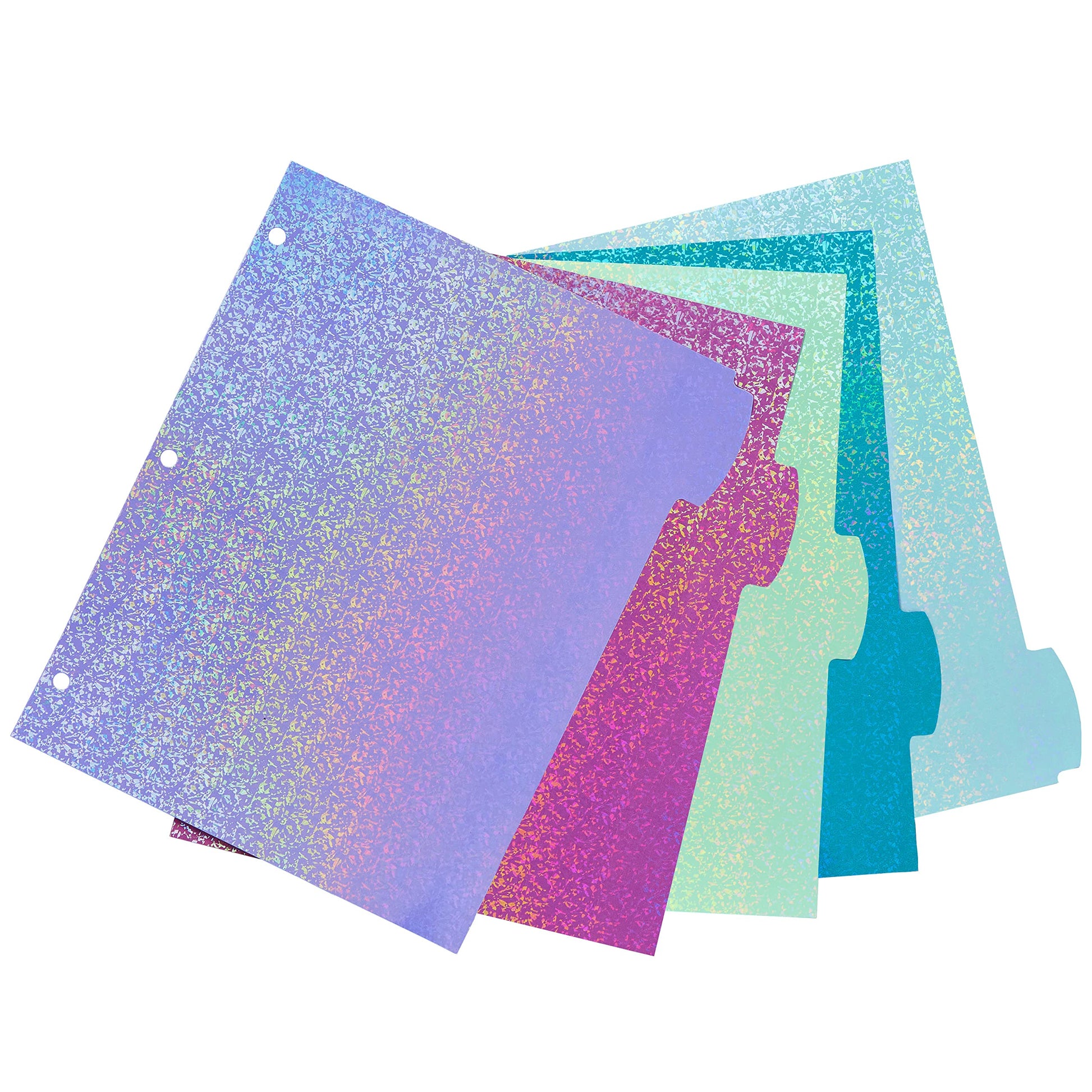 Avery Luxe Collection Holographic Big Tab Fashion Dividers for 3 Ring Binders, 5 Tab Set, Confetti Pattern, 1 Set (24929)