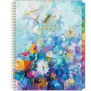 2025 Planner - Planner 2025, 2025 Planner Weekly and Monthly, 9" x 11", Jan 2025 - Dec 2025, Colorful Monthly Tabs, Twin-wire Binding, Holidays, Back Pocket