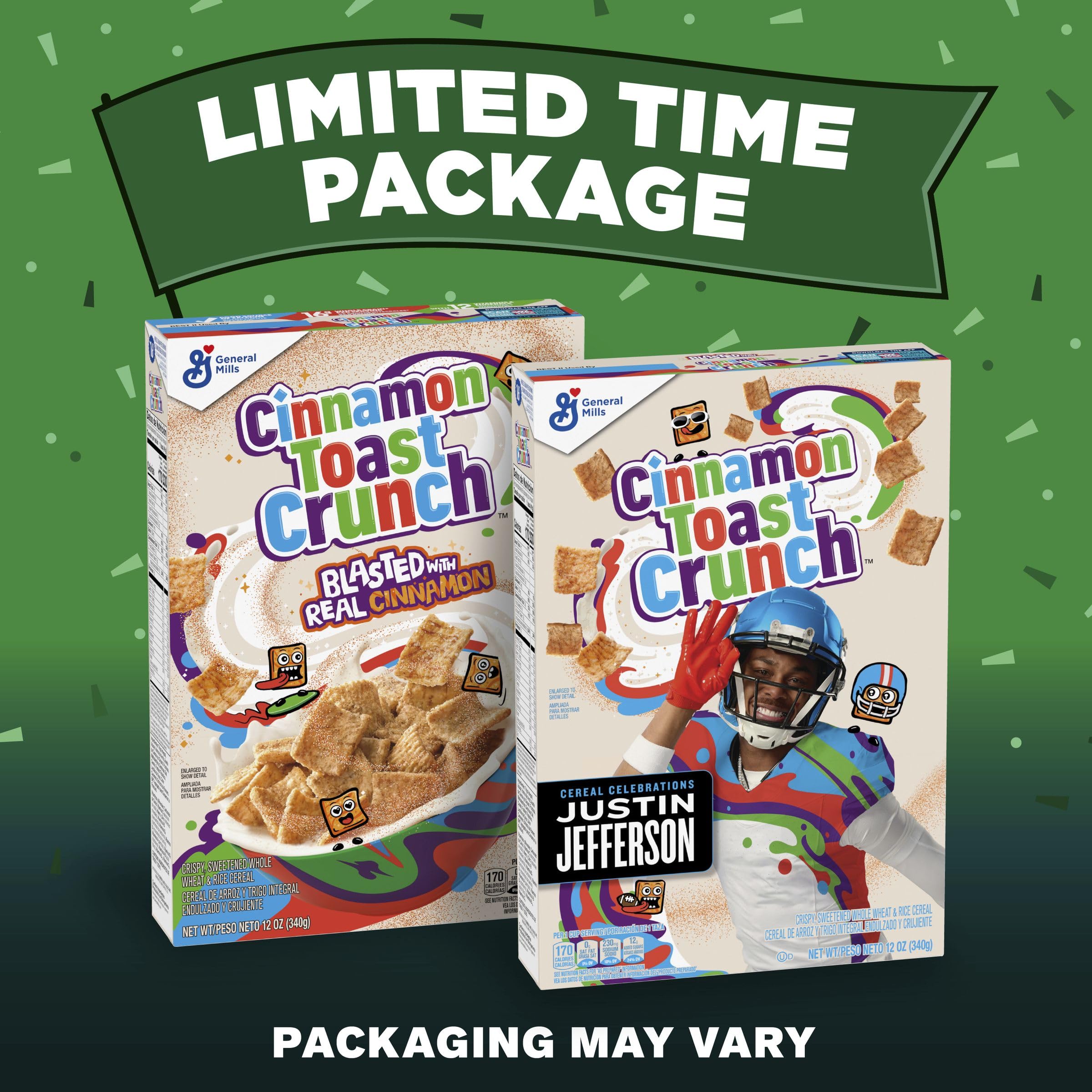Cinnamon Toast Crunch Breakfast Cereal, Crispy Cinnamon Cereal, 12 oz