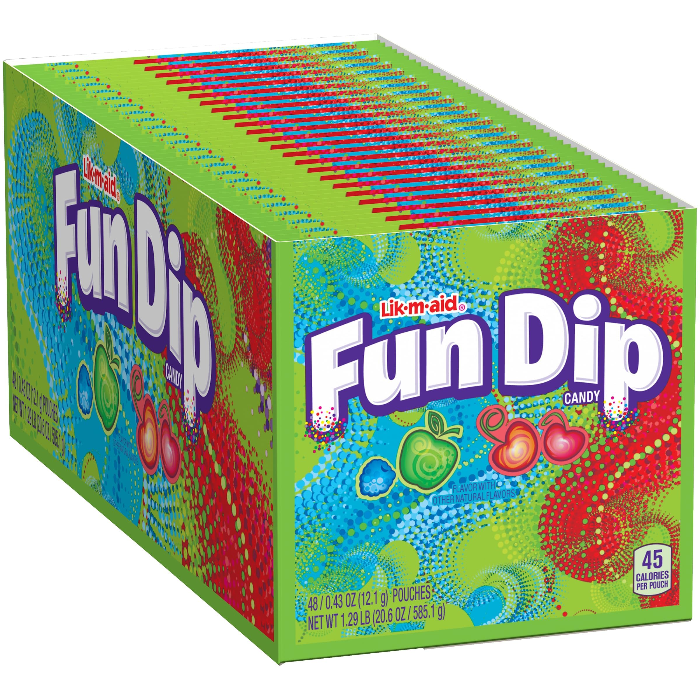 Wonka Fun Dip, Assorted Flavor Party Pack, 0.43 Ounce Packets (48 Count)