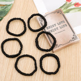 6PCS 100% Mulberry Silk Hair Ties Small Silk Scrunchies for Women Girls Curly Thick Thin Hair .Women's Black Cute Satin Sleepy Bulk Hair Tie Scrunchie Sleep