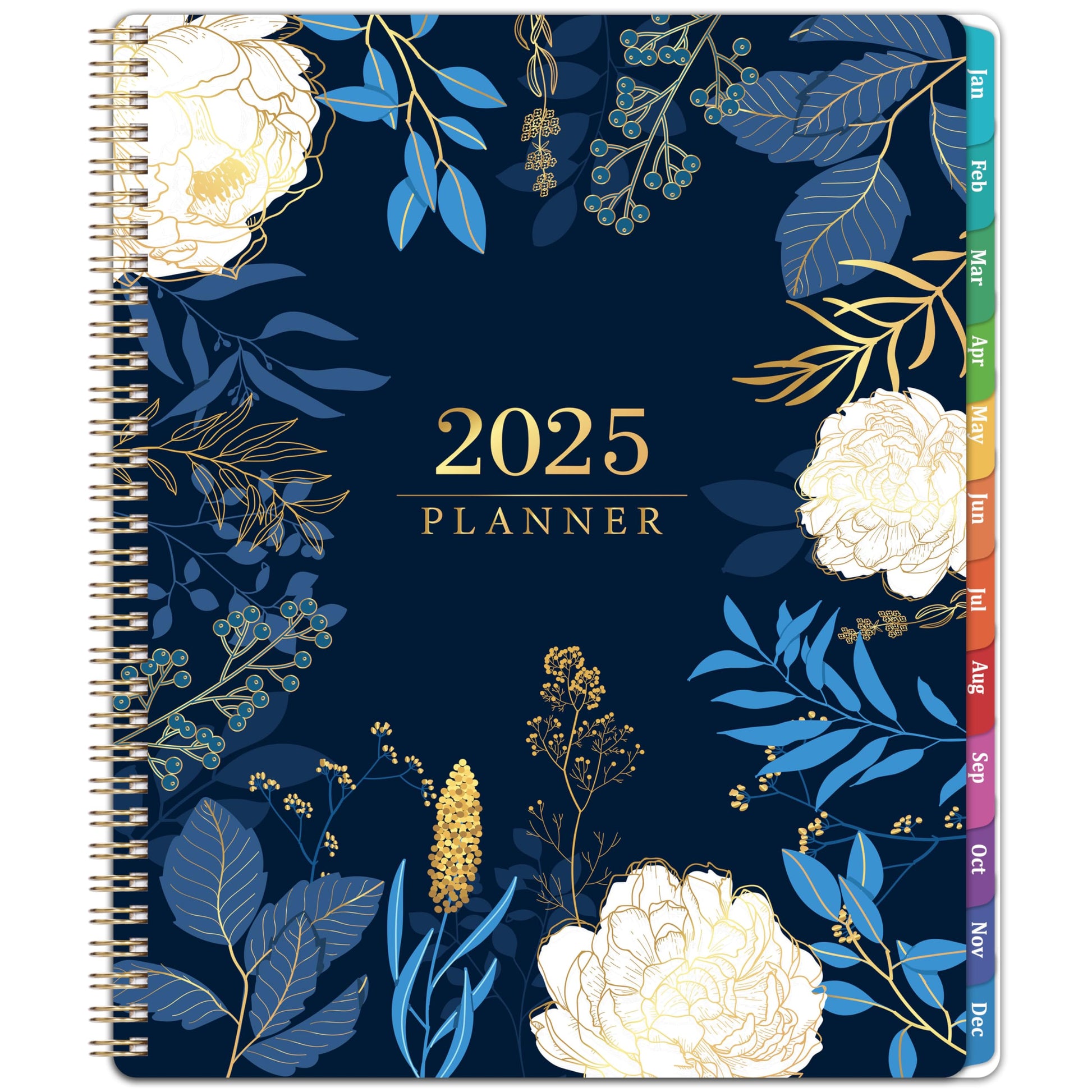 2025 Planner - Planner 2025, 2025 Planner Weekly and Monthly, 9" x 11" (A4 Size), Jan 2025 - Dec 2025, Twin-wire Binding, Holidays, Monthly Tabs, Back Pocket, Habit Tracker
