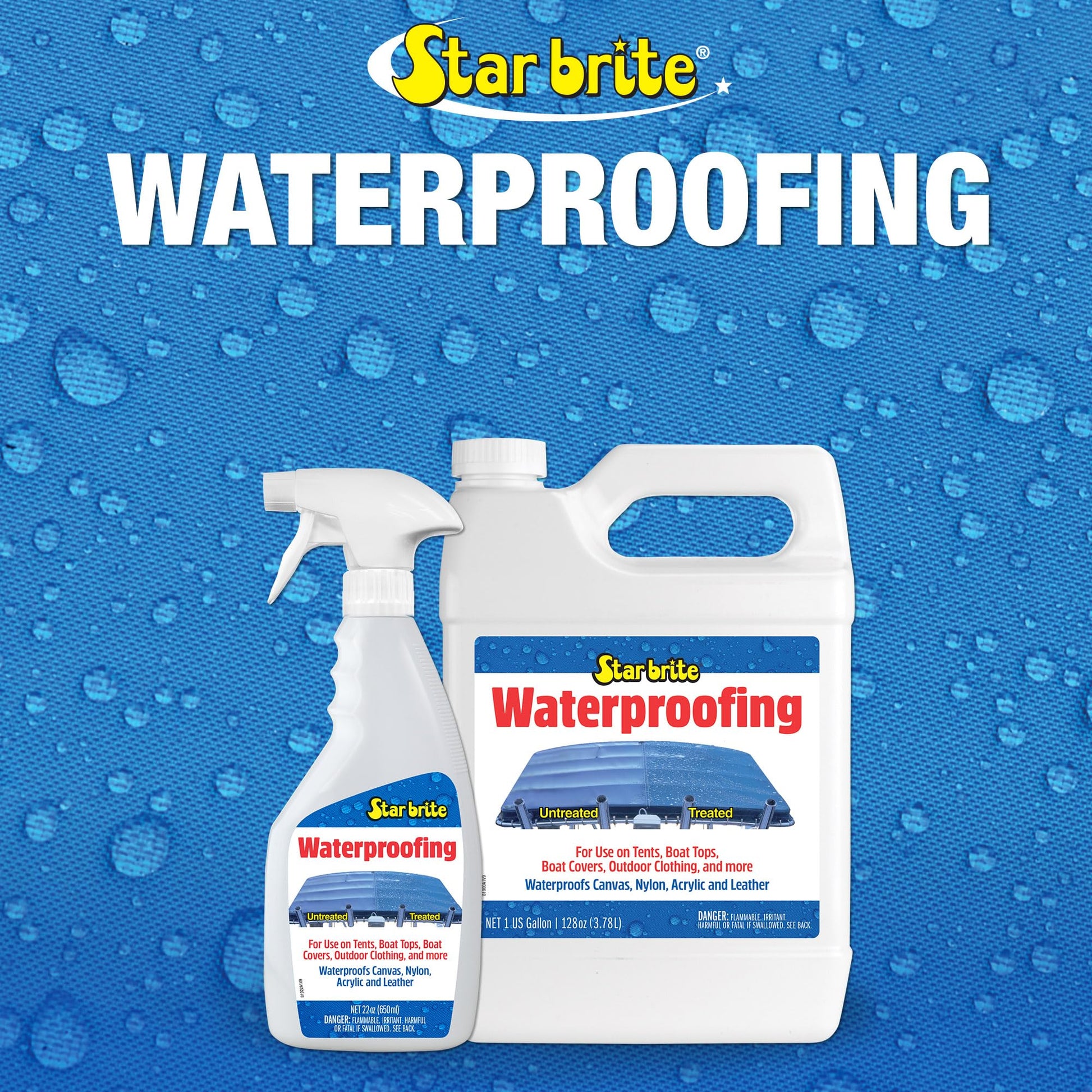 Star brite Waterproofing Spray, Waterproofing + Stain Repellent + UV Protection, 128 oz