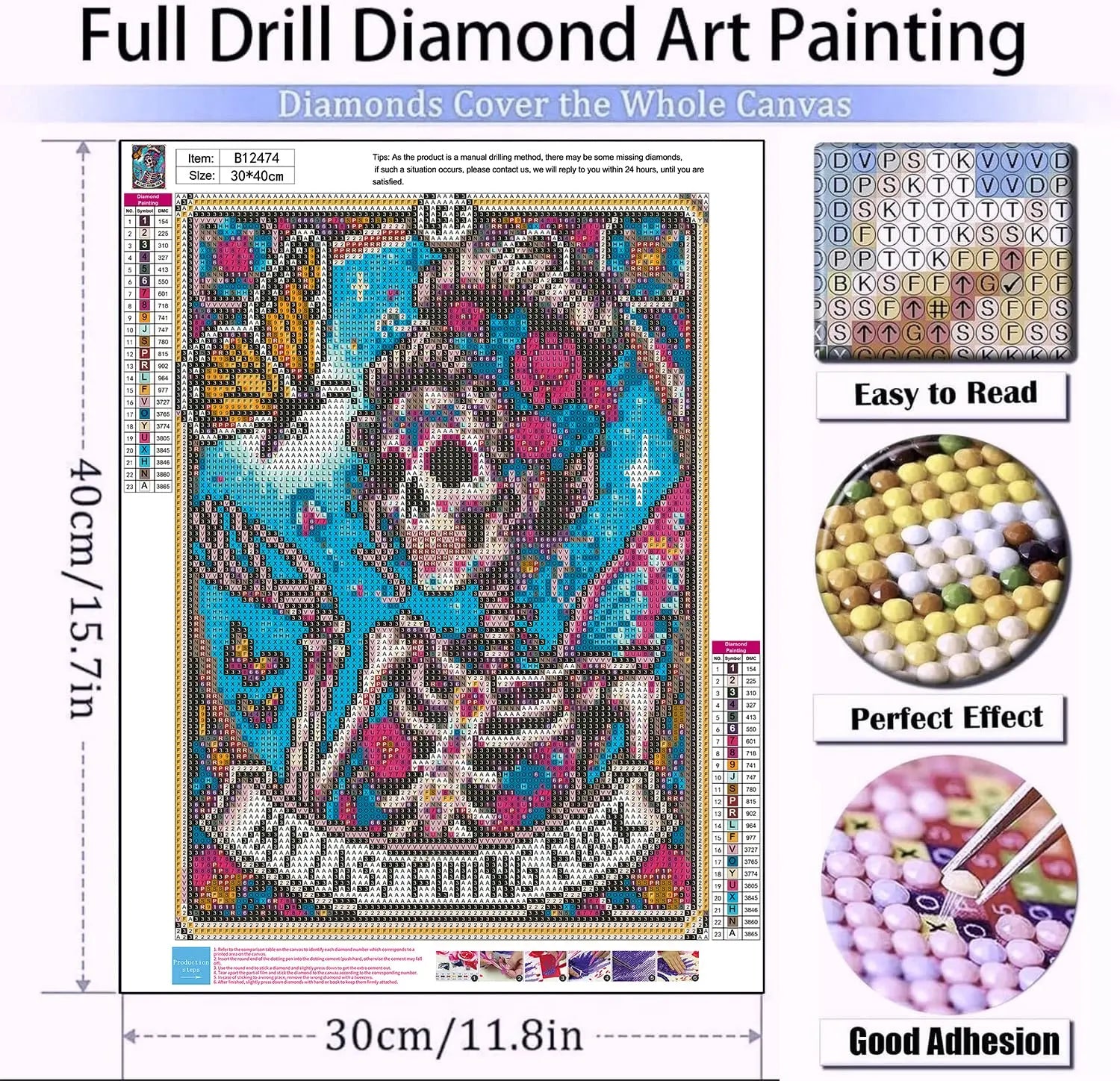 Meothan Skull Diamond Art Kits for Adults-Skull Last Flying Diamond Painting Kits for Adults Beginners, 5D DIY Full Drill Round Rhinestone Gem Art Crafts Paintings for Home Wall Decor 12"x16"