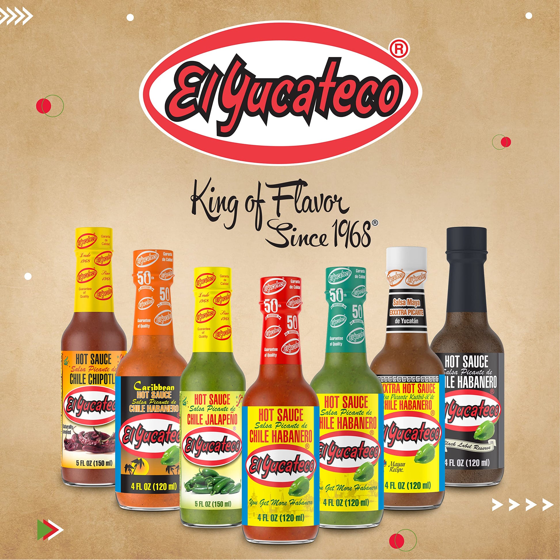 El Yucateco XXXtra Hot Habanero Sauce, 4 oz., 6 Pack,11,250 Average Scoville Units, Gluten Free, Sugar Free