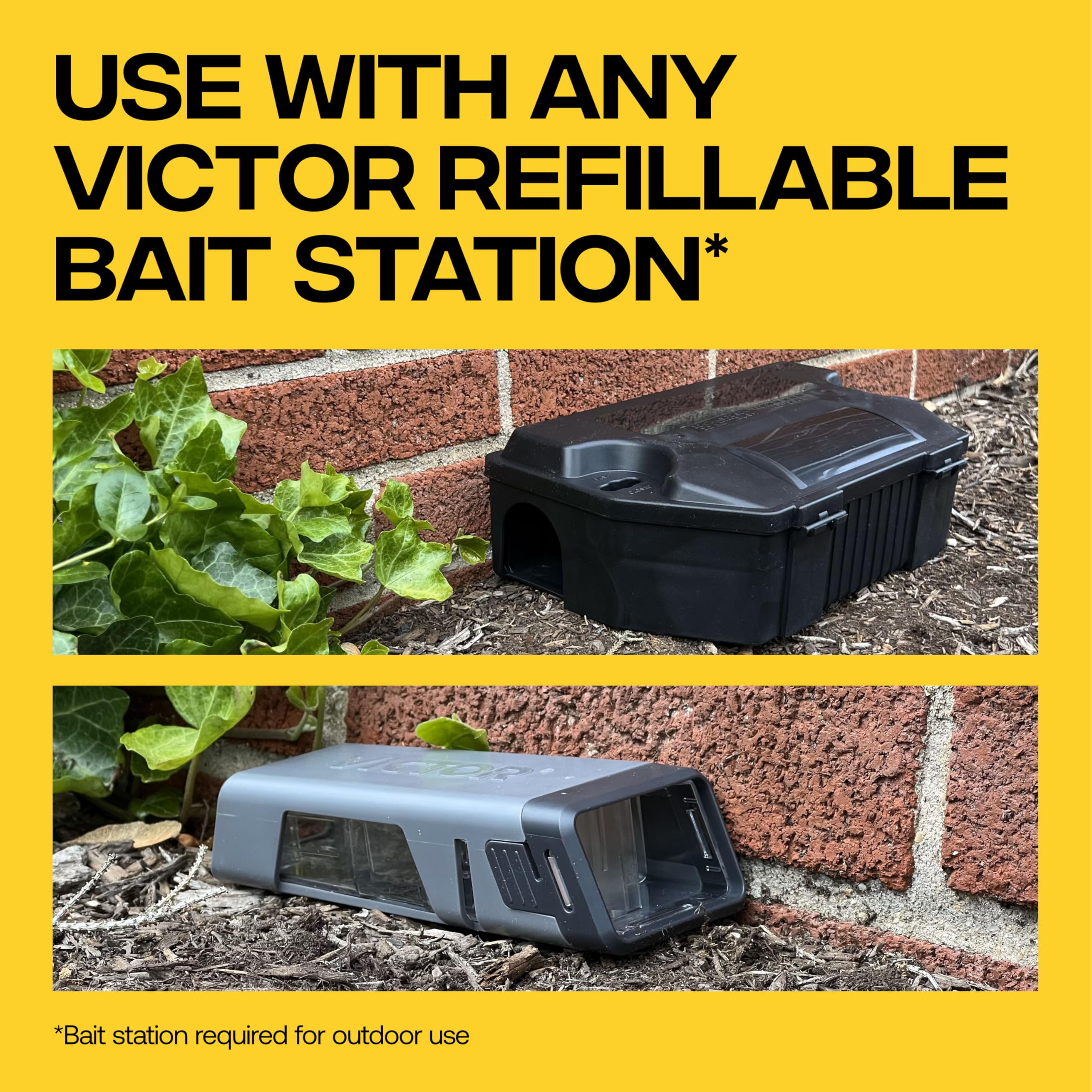 Victor Rat Poisoning for Inside & Outside Use - Kills Rats, Mice, Meadow Voles | Mouse Poisoning for Indoor & Outdoor Areas, Ready-to-Use, 4 lb Bag - M925