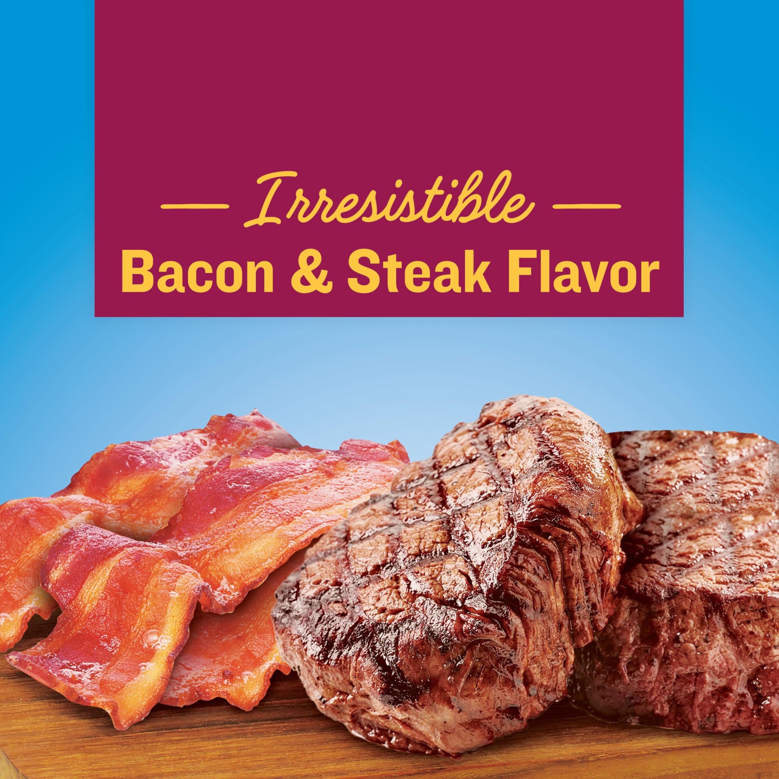 Kibbles 'n Bits Mini Bits Small Breed Dry Dog Food, Savory Bacon & Steak Flavor for Adult Dogs, 3.5 lb. Bag