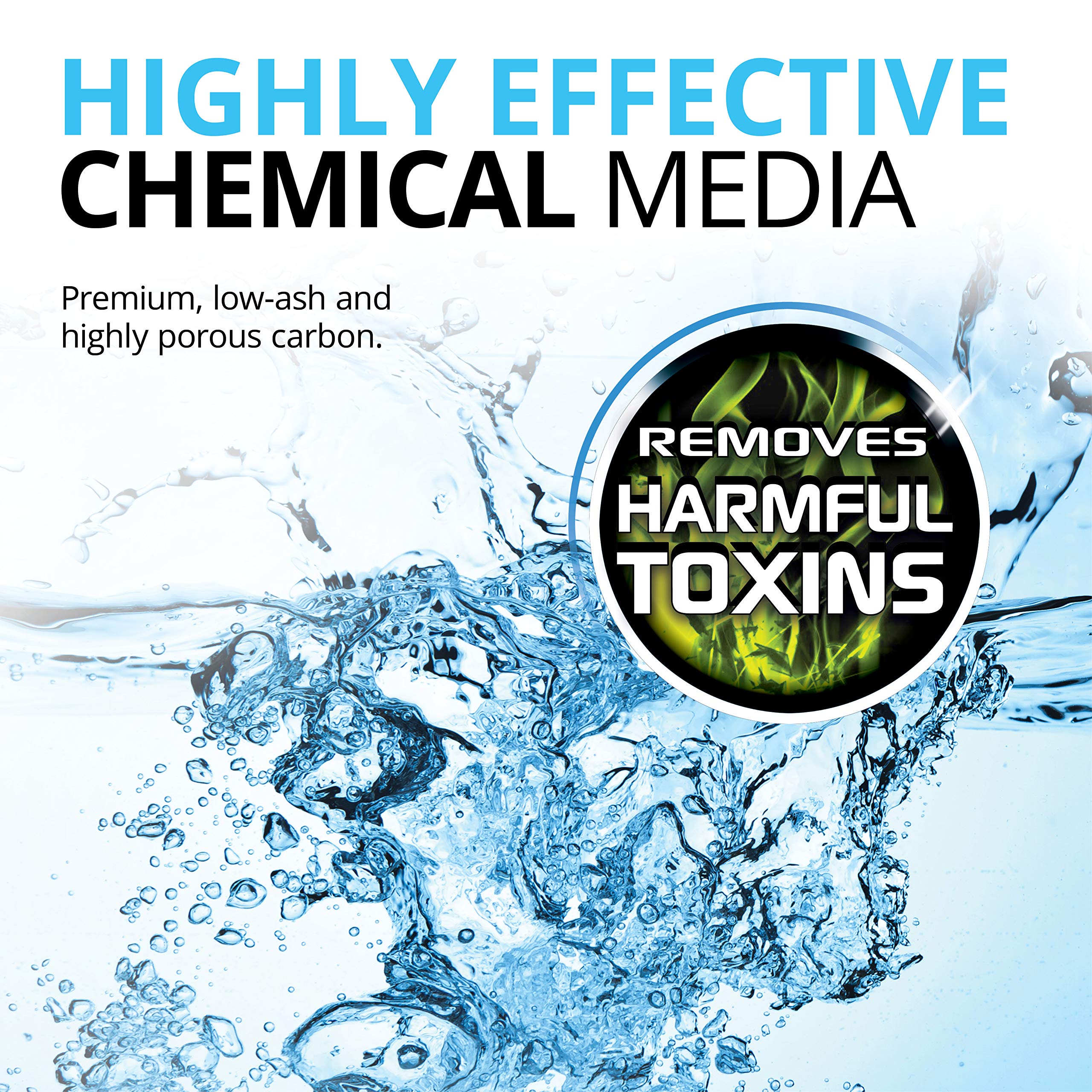 Fluval Carbon Filter Media for Aquariums, Premium Bituminous Carbon Inserts, 100-gram Nylon Bags, 3 Count (Pack of 1), A1440