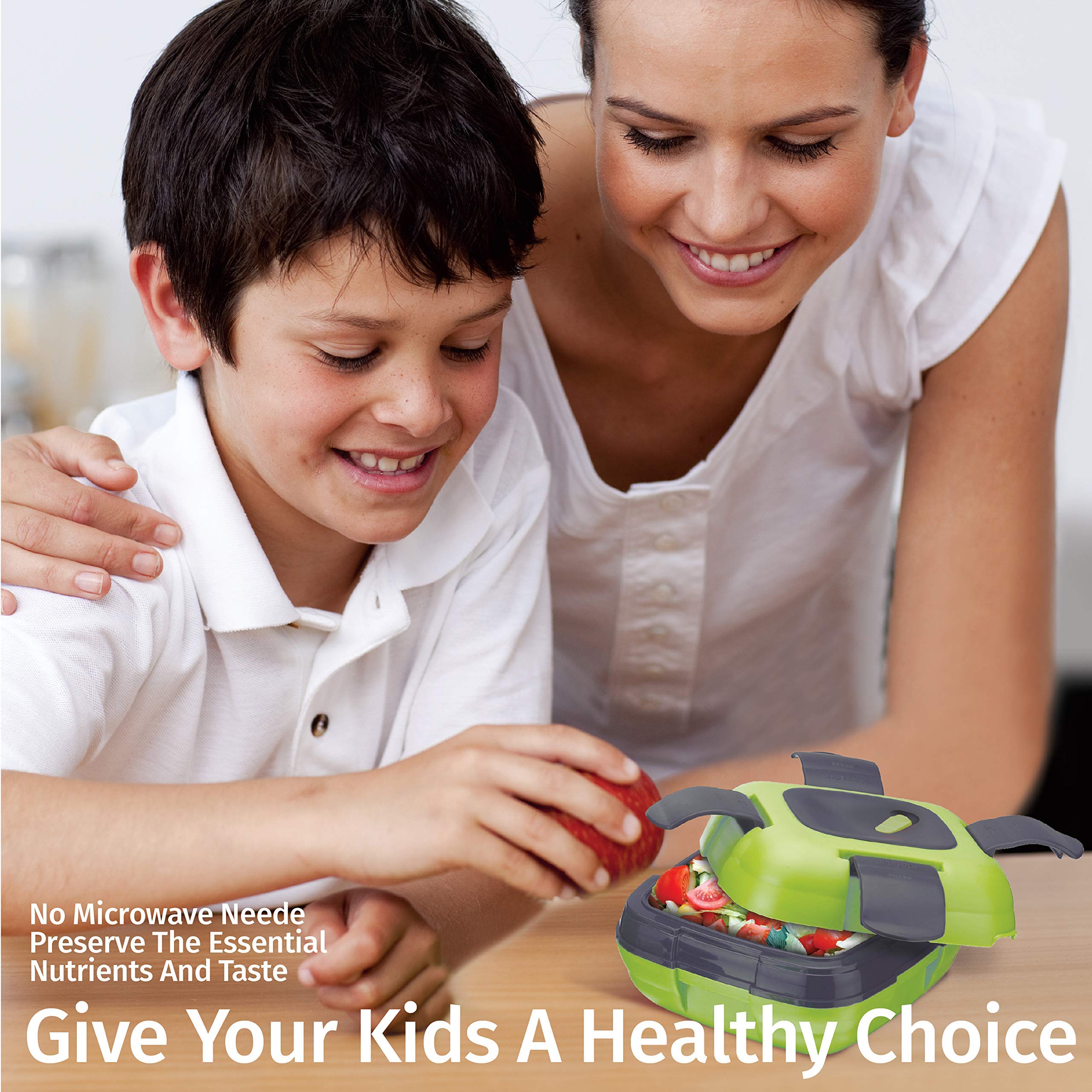 Pinnacle Insulated Leak Proof Lunch Box for Adults and Kids - Thermal Lunch Container With NEW Heat Release Valve 16 oz ~Set of 2~ Blue-Green