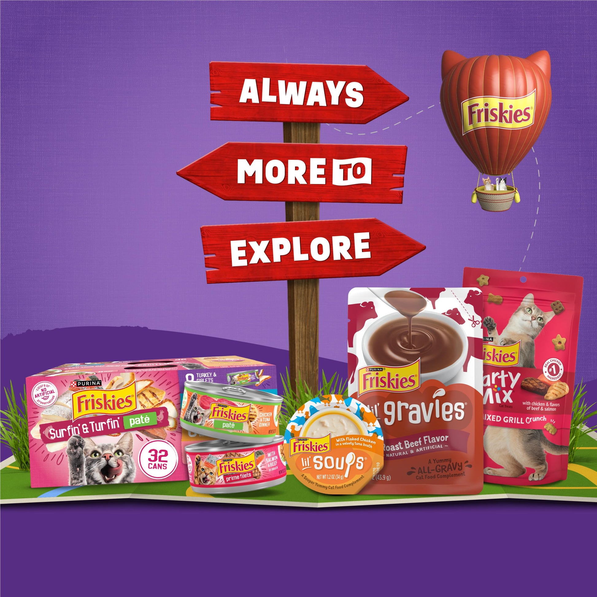 Purina Friskies Cat Food Surfin and Turfin Favorites Flavors of Chicken, Whitefish, Salmon and Filet Mignon - (Pack of 4) 3.15 lb. Bags