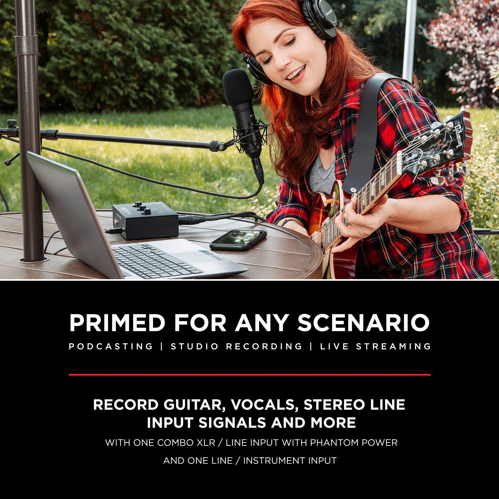 M-AUDIO M-Track Solo USB Audio Interface for Recording, Streaming and Podcasting with XLR, Line and DI Inputs, Plus a Software Suite Included