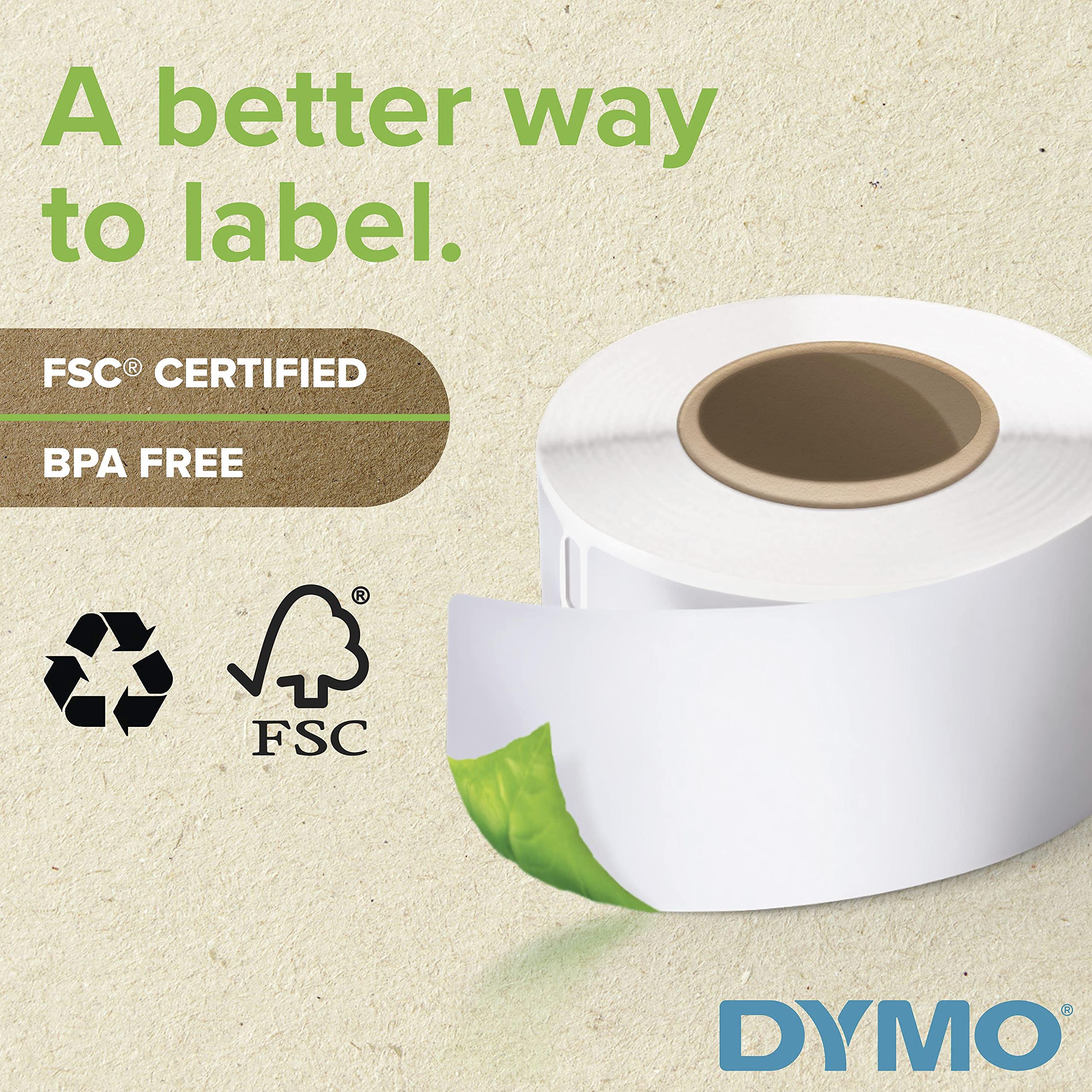DYMO Original LW Mehrzwecketiketten DYMO-Etiketten für LabelWriter-Drucker Ideal für Barcodes 25 mm x 54 mm, 1 Rolle à 500 Etiketten