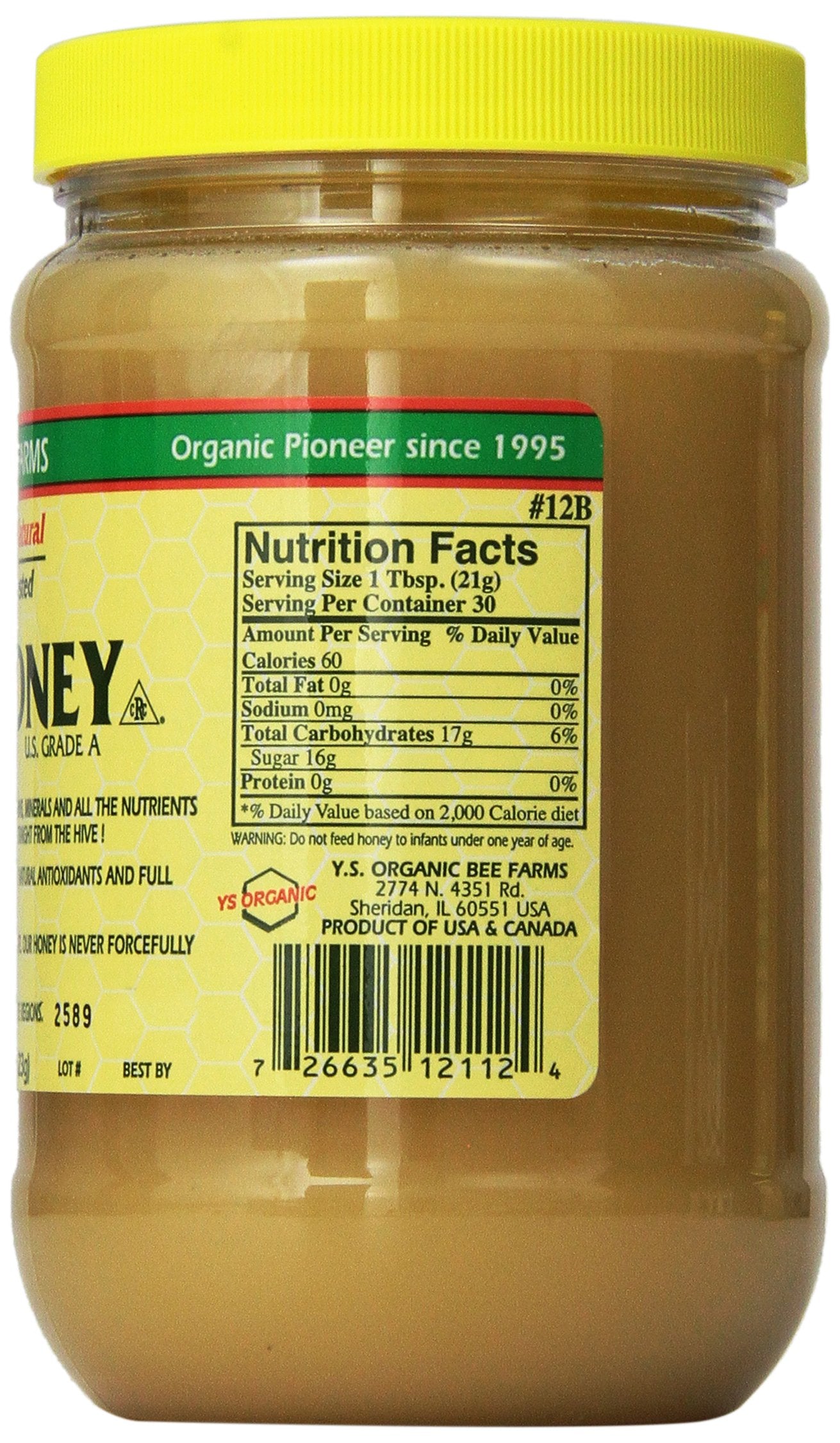 Y.S. Eco Bee Farms Raw Honey - 22 oz, Pack of 2