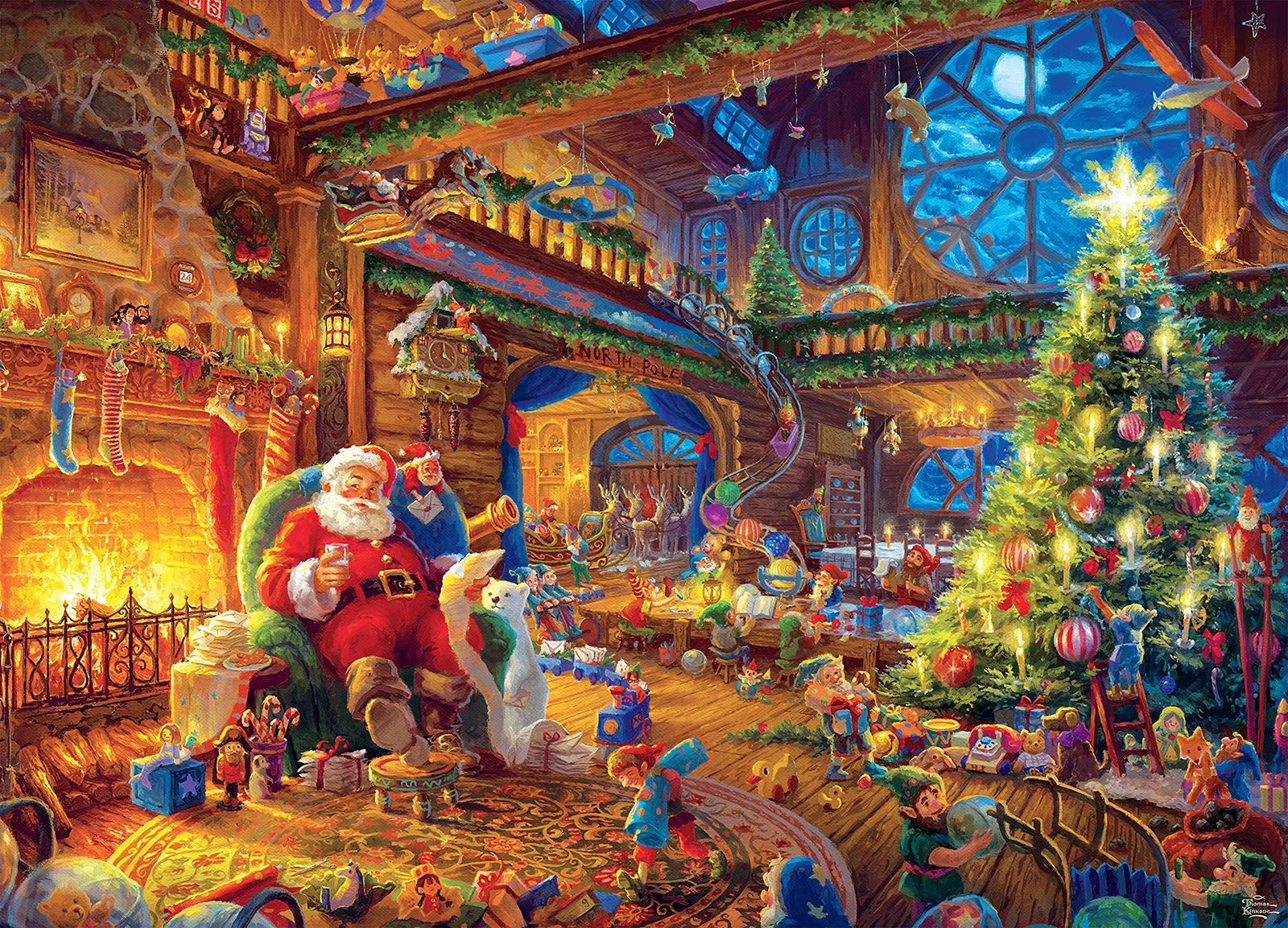 1000 Pieces Cardboard Jigsaw Puzzles,Beautiful Christmas Puzzle ÃƒÂ¢Ã‚Â€Ã‚Â“Every Piece is Unique, Softclick Technology Means Pieces Fit Together Perfectly.27x 20inch