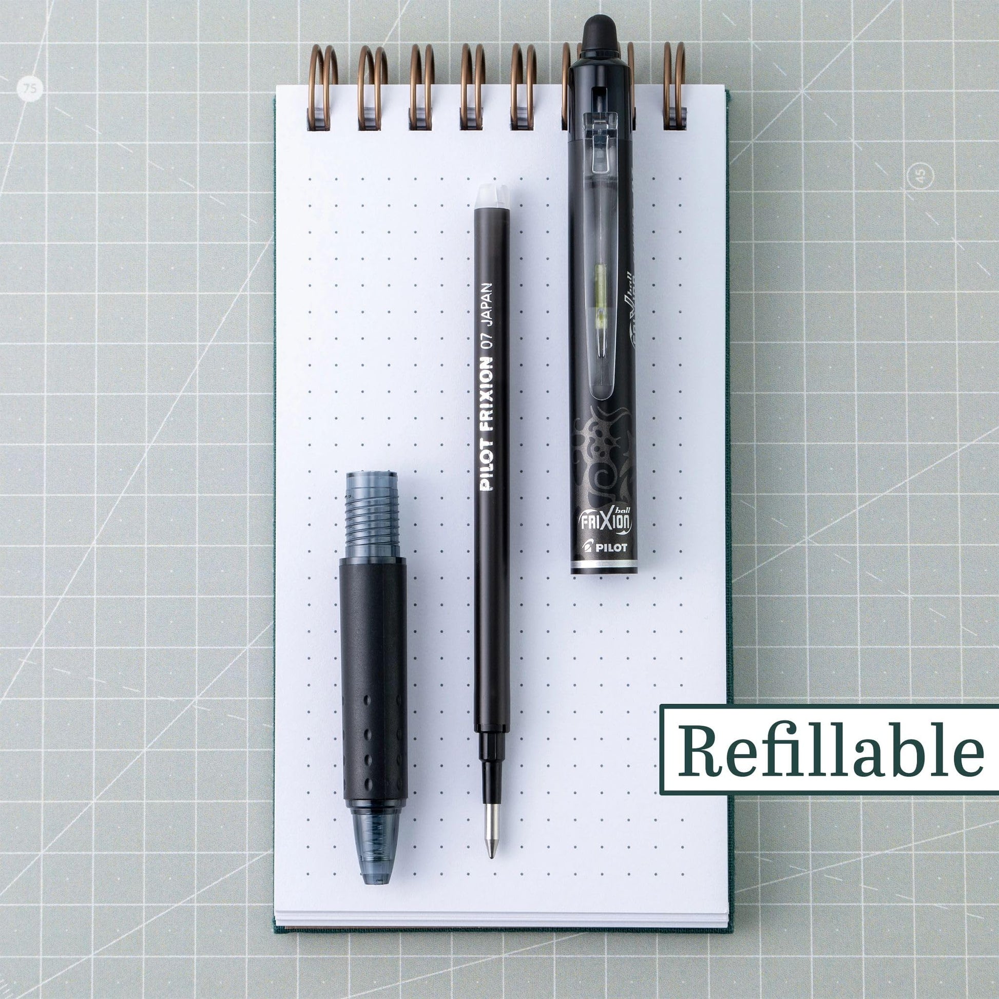 PILOT FriXion Clicker Erasable, Refillable & Retractable Gel Ink Pens, Fine Point, Black Ink, 3-Pack (31464)