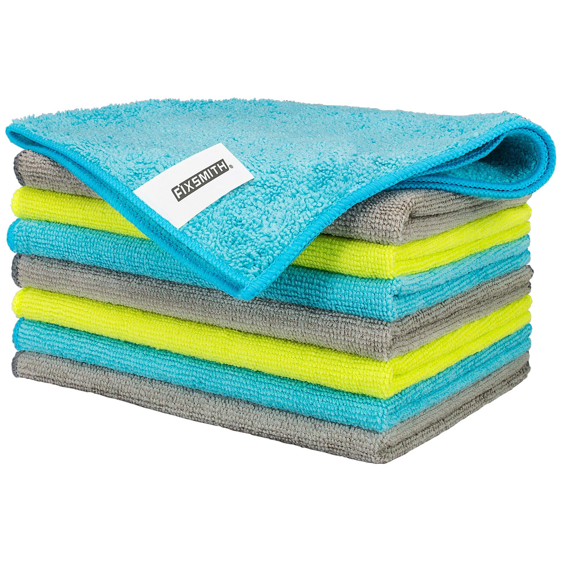 FIXSMITH Microfiber Cleaning Cloth - Pack of 50, Microfiber Towels for Cars 16 x 12 in, Highly Absorbent Cleaning Rags, Lint-Free, Streak-Free Cleaning Cloths for Car Kitchen Home Office