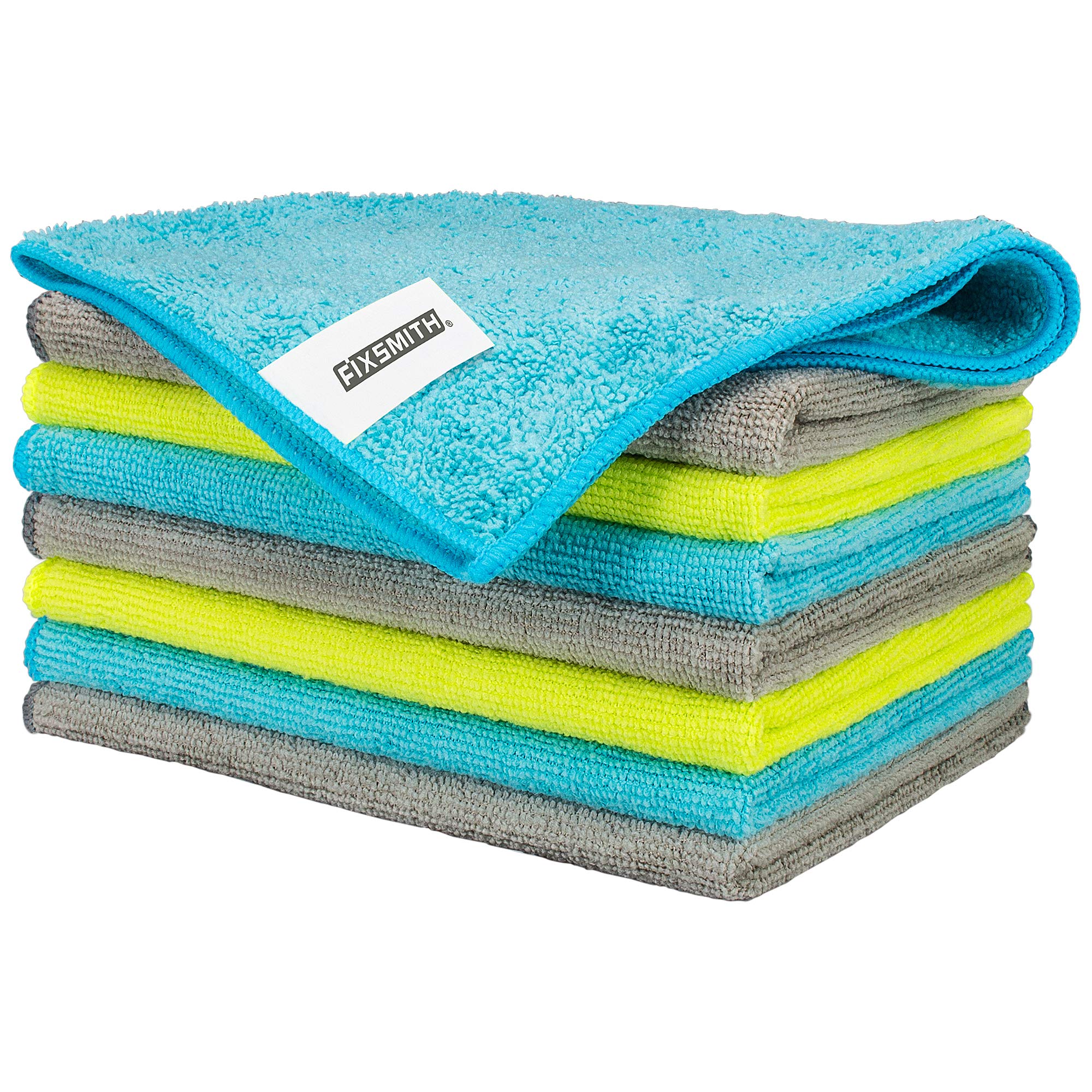 FIXSMITH Microfiber Cleaning Cloth - Pack of 50, Microfiber Towels for Cars 16 x 12 in, Highly Absorbent Cleaning Rags, Lint-Free, Streak-Free Cleaning Cloths for Car Kitchen Home Office
