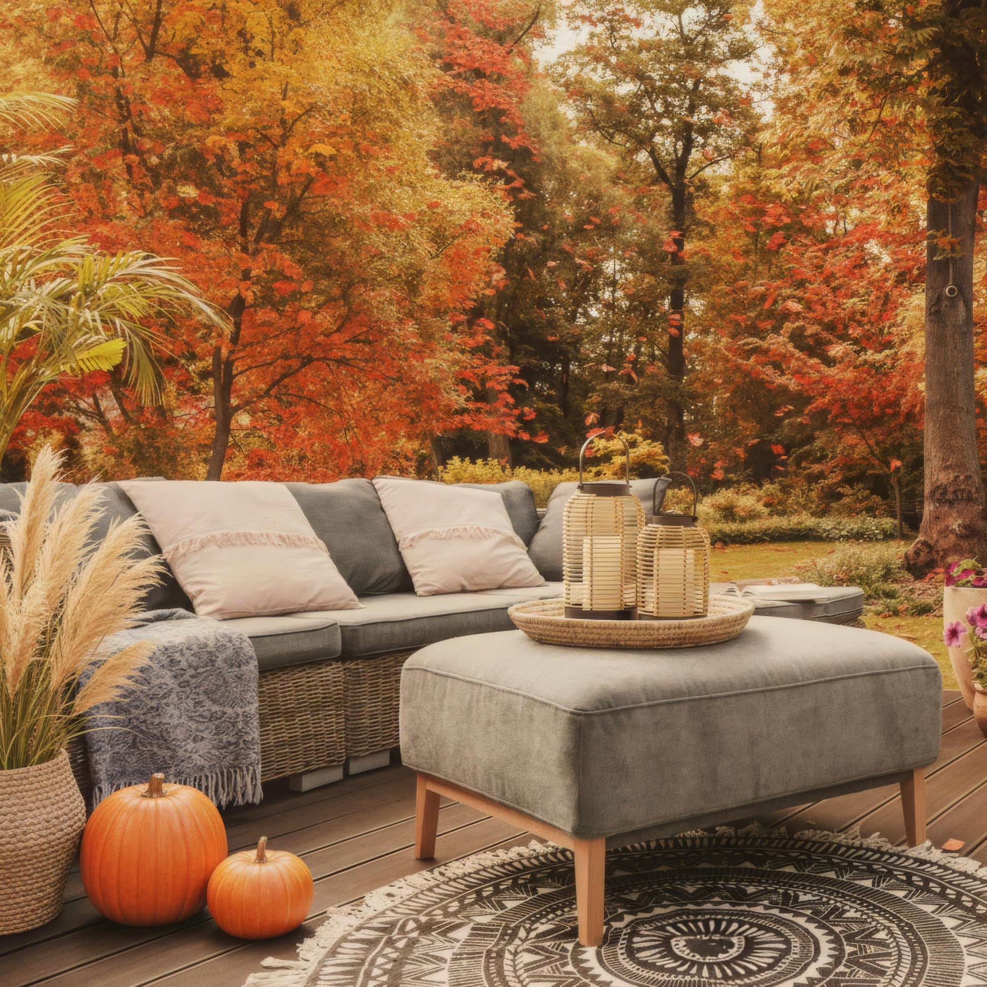 Natural Rattan Boho Lanterns - Handcrafted Decor to Enhance Your Home - Modern Farmhouse Beauty Perfect for Any Living Room, Patio & Porch, Indoor and Outdoor Coffee Table or Kitchen Dining Table