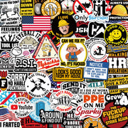 123 PCS Hard Hat Stickers (Dirty) for Tool Box, Helmet, Funny Stickers for Adults, Prank Meme Vinyl and Waterproof Decals for Mechanics, Electricians, Union, Oilfield, Military, Construction, Welders