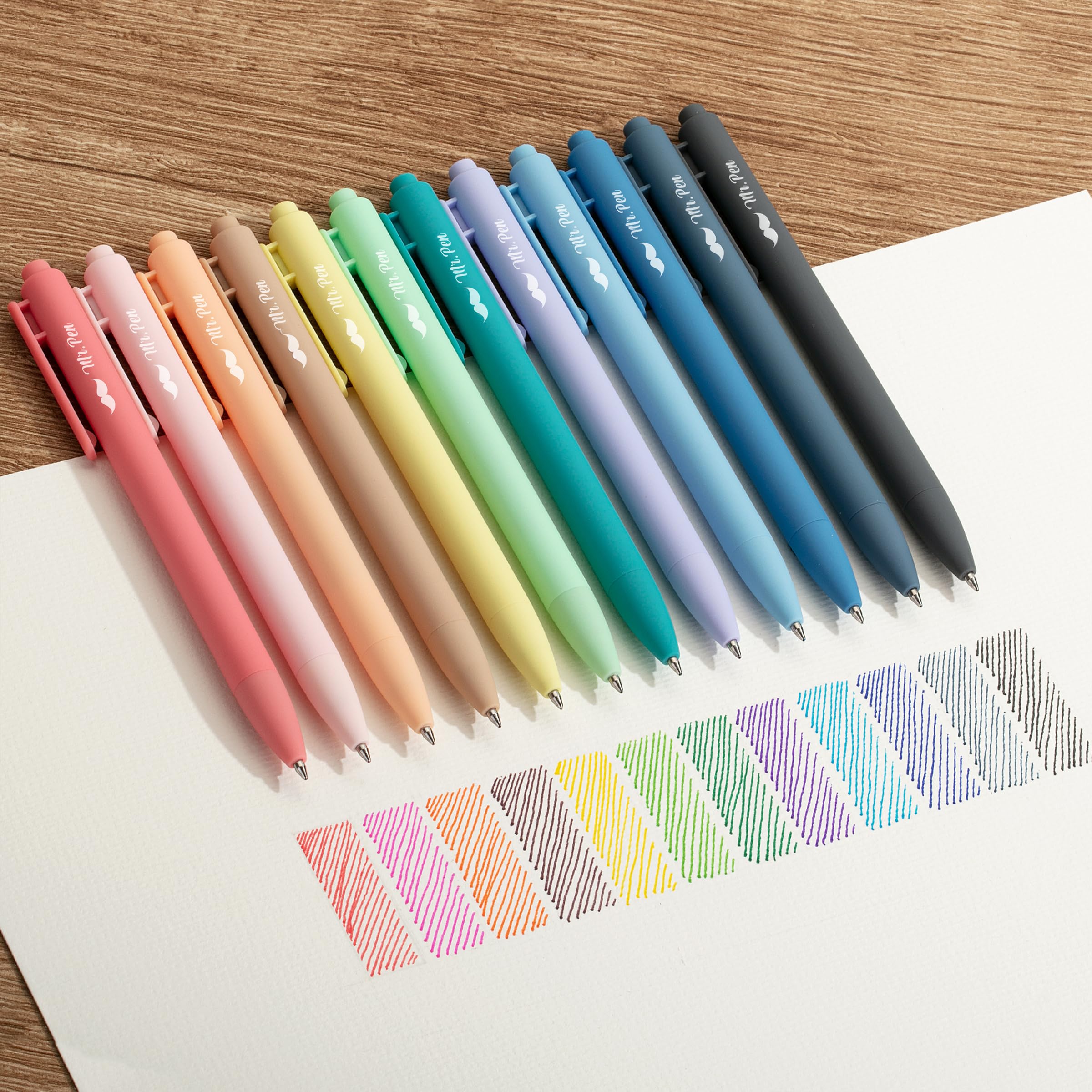 Mr. Pen- Retractable Gel Pens, 12 Pack, Fast Dry, Gel Pens Fine Point 0.7mm, Retractable Pens, Cute Pens, Back to School Supplies