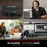 M-Audio M-Track Solo – USB Audio Interface for Recording, Streaming and Podcasting with XLR, Line and DI Inputs, Plus a Software Suite Included