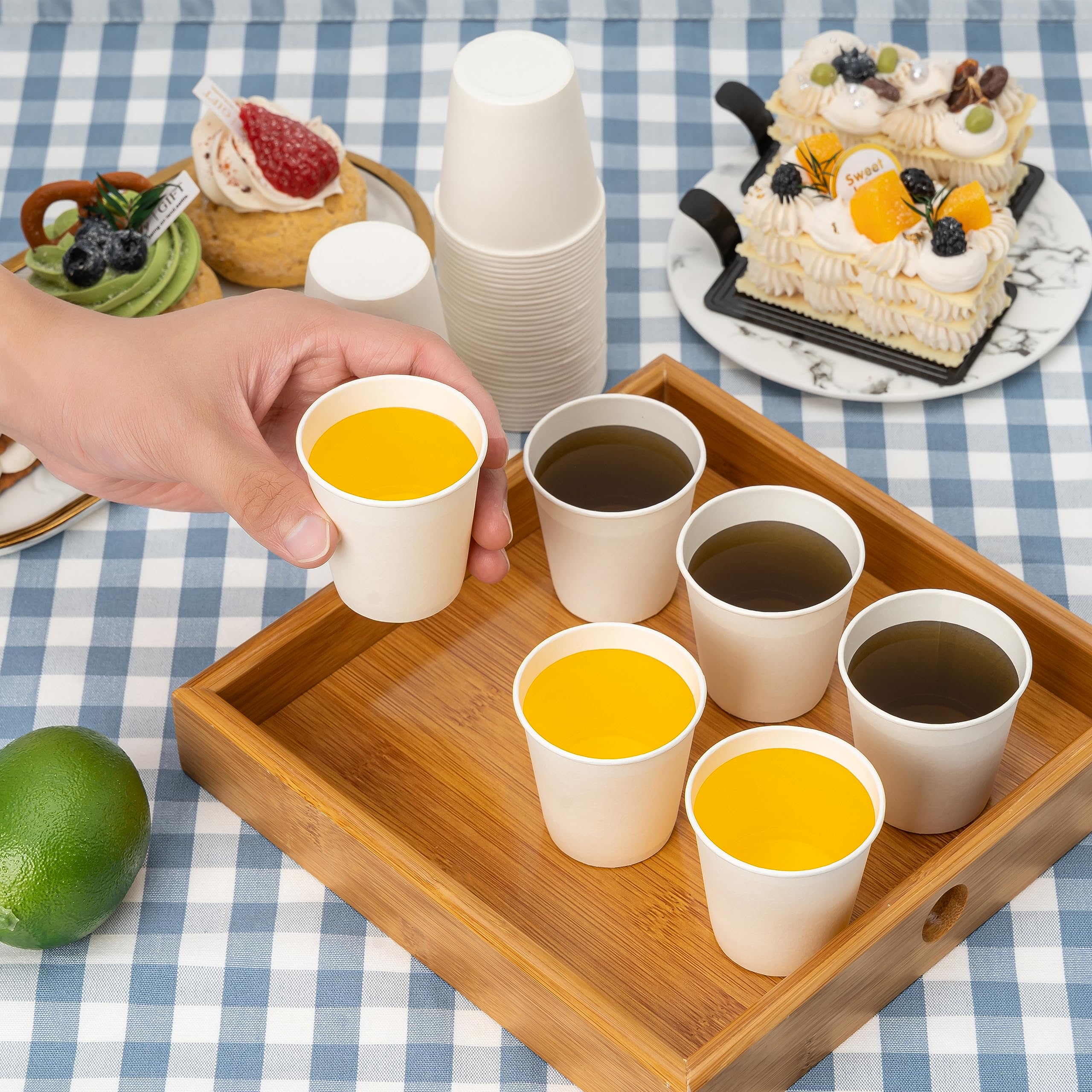 RACETOP [100 Pack] 3 oz Bathroom Paper Cups, Disposable Paper Cups, Mouthwash Cups, Paper Coffee Cups, Ideal for Bathroom