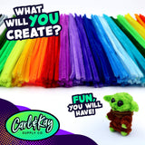 348 Pipe Cleaners Plus 48 Googly Eyes - Colored Chenille Stems for Kids Craft - Fuzzy Stems in 29 Colors