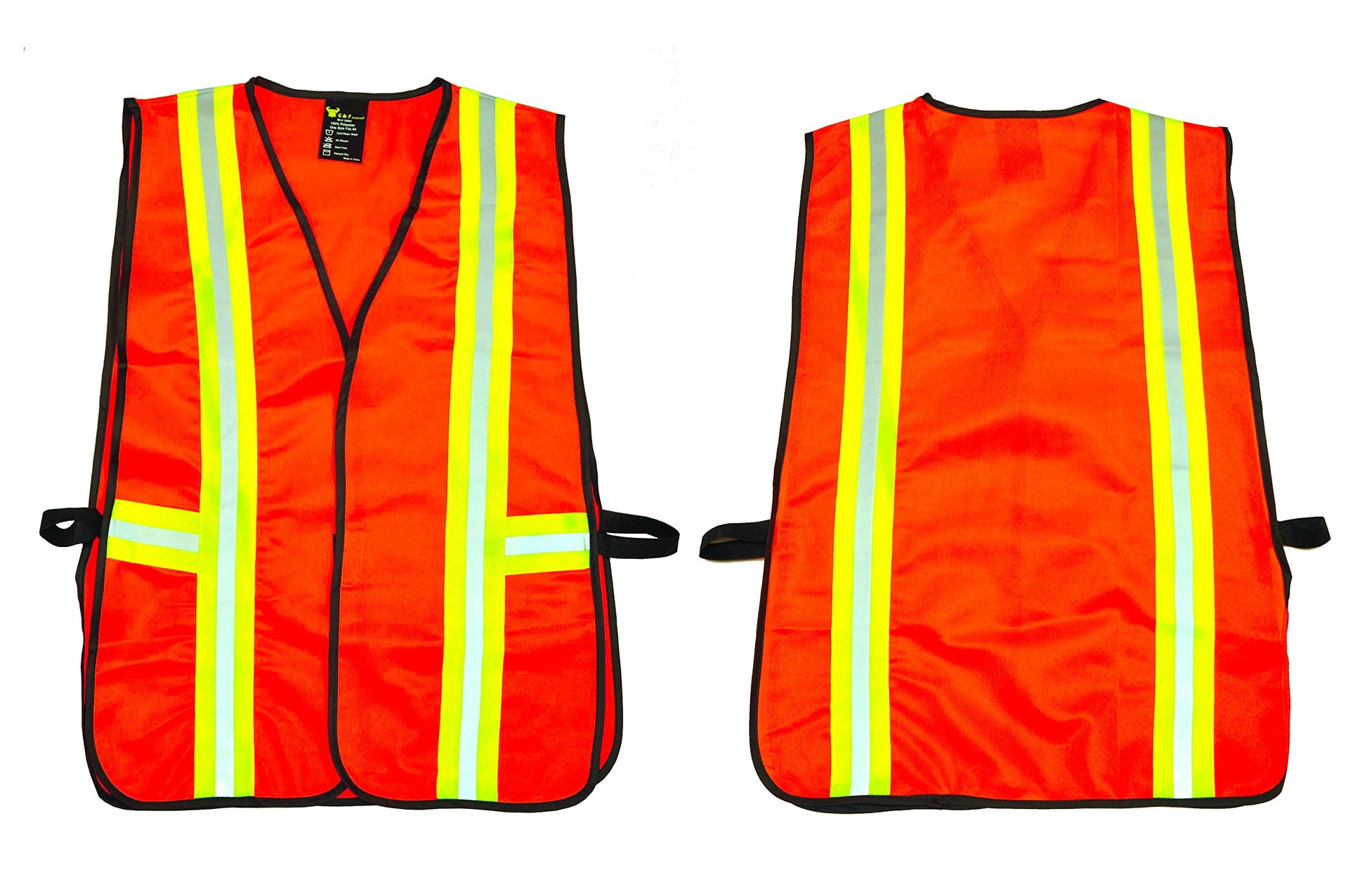 G & F Products 41112 Safety Vest with Reflective Strips, Poly Meets ANSI/ISEA Standards, One Size, Neon Lime Green, Fits All,Yellow