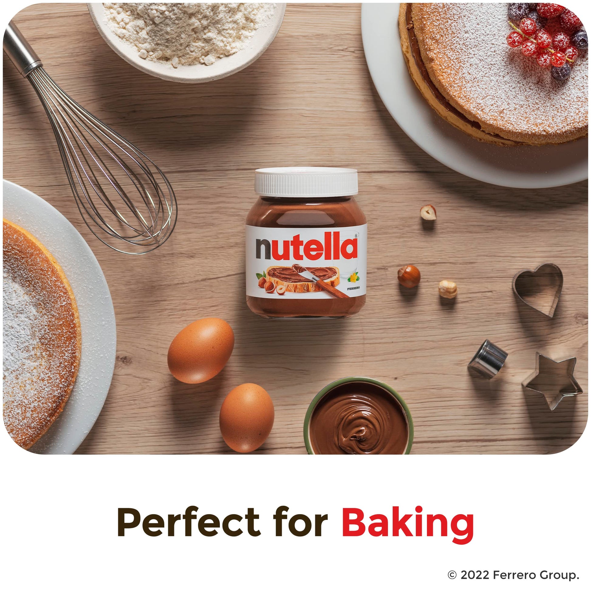 Nutella Hazelnut Spread with Cocoa, Creamy Hazelnut Spread, Breakfast Favorite, 35.3 oz Jar