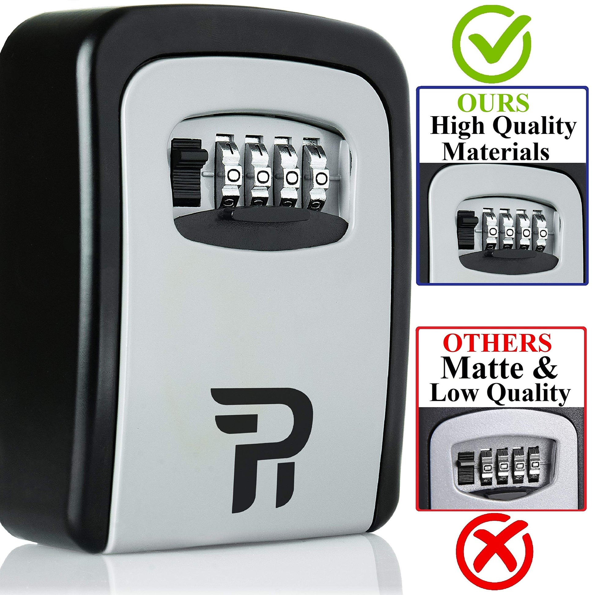 Key Lock Box with Code for Outside - Wall Mount Lockbox for Keys Outdoor - Combination Lock Box to Hide a Key Outside - Key Cabinets