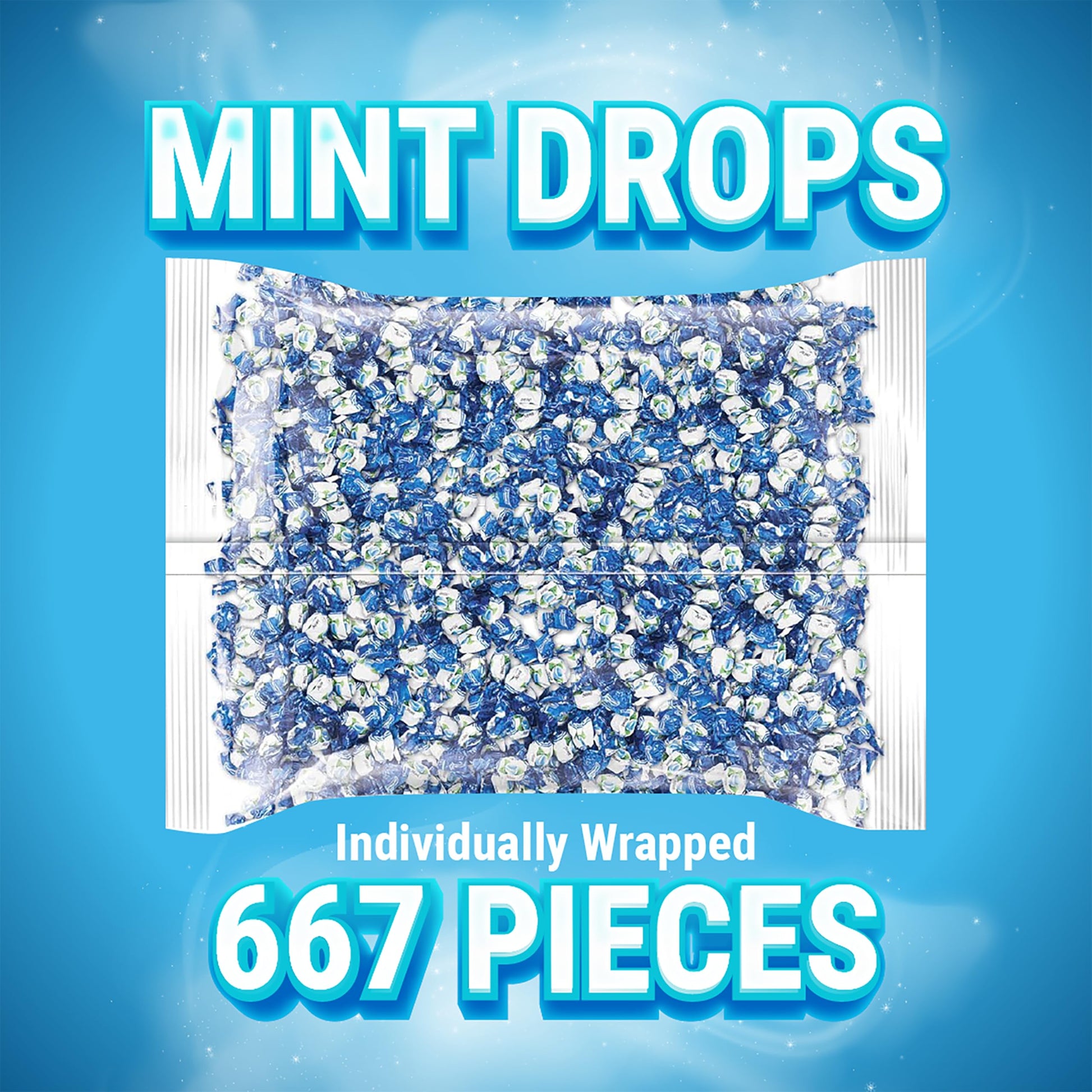 Colombina Delicate Mint Drops, Individually Wrapped Breath Saver Mini Mints, 2.2lbs (Pack of 1)