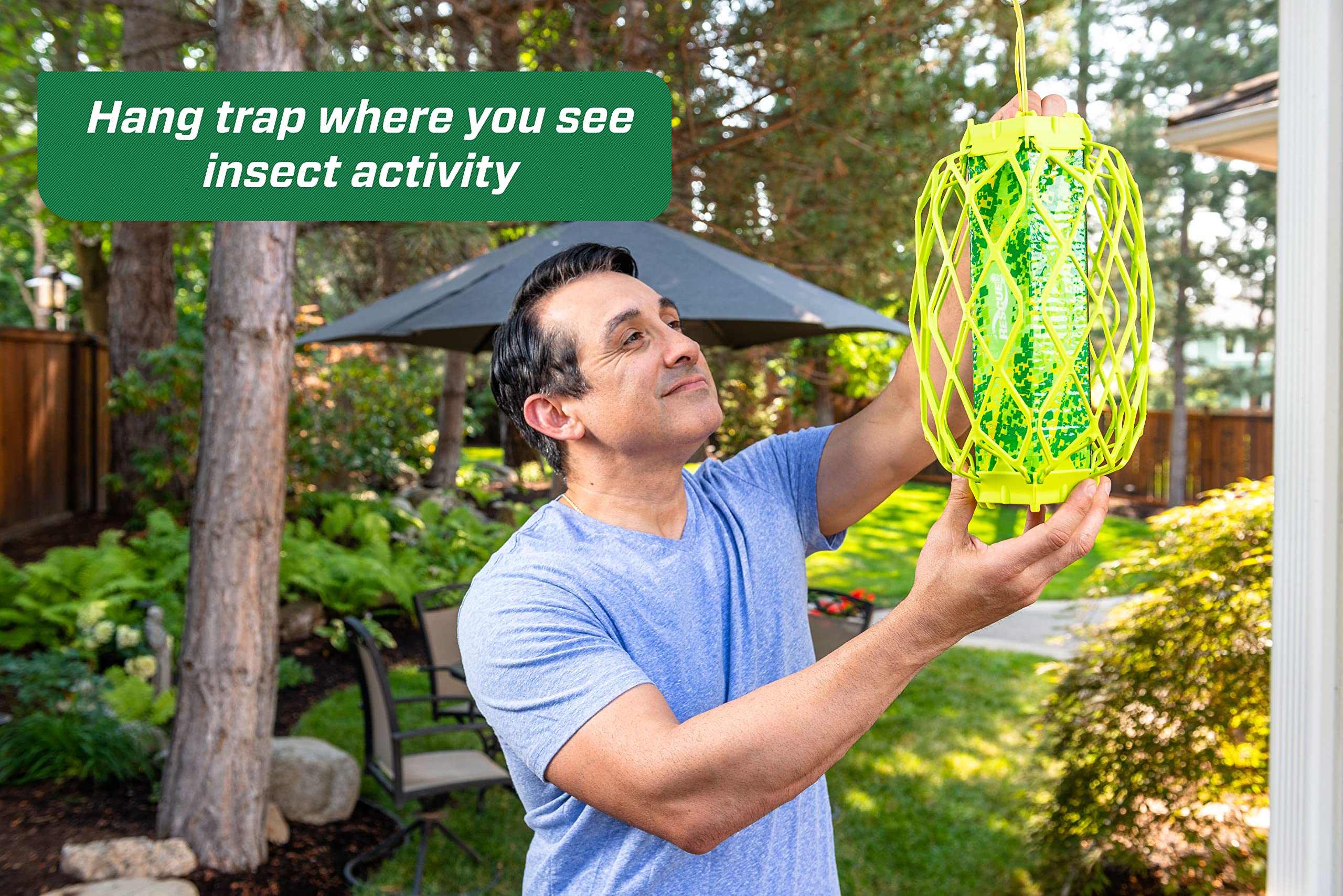 RESCUE! VisiLure® TrapStik for Wasps, Mud Daubers, Carpenter Bees – 2 Pack