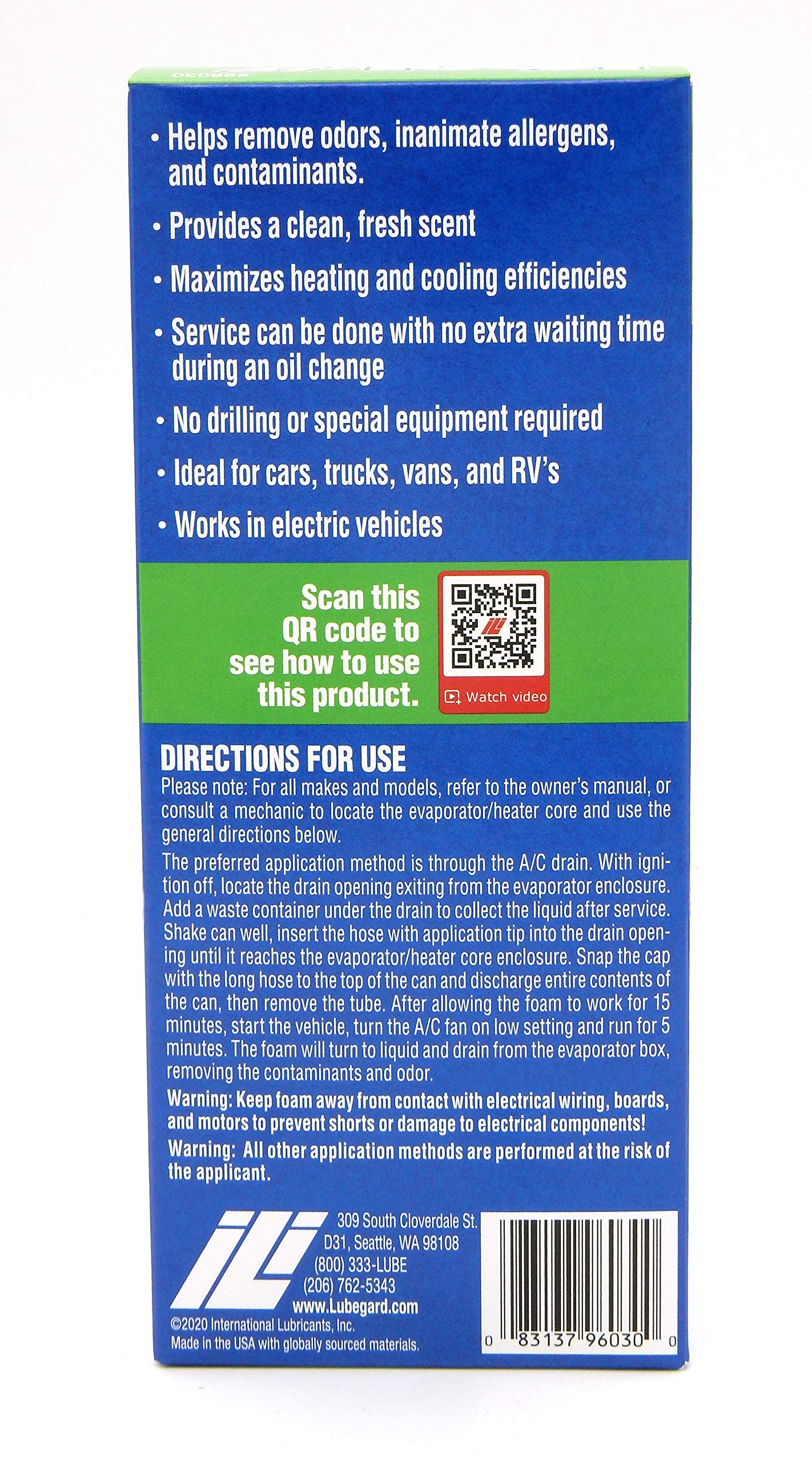 Lubegard 96030 Kool-It Evaporator and Heater Foam Cleaner