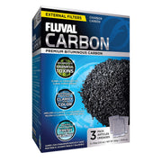 Fluval Carbon Filter Media for Aquariums, Premium Bituminous Carbon Inserts, 100-gram Nylon Bags, 3 Count (Pack of 1), A1440