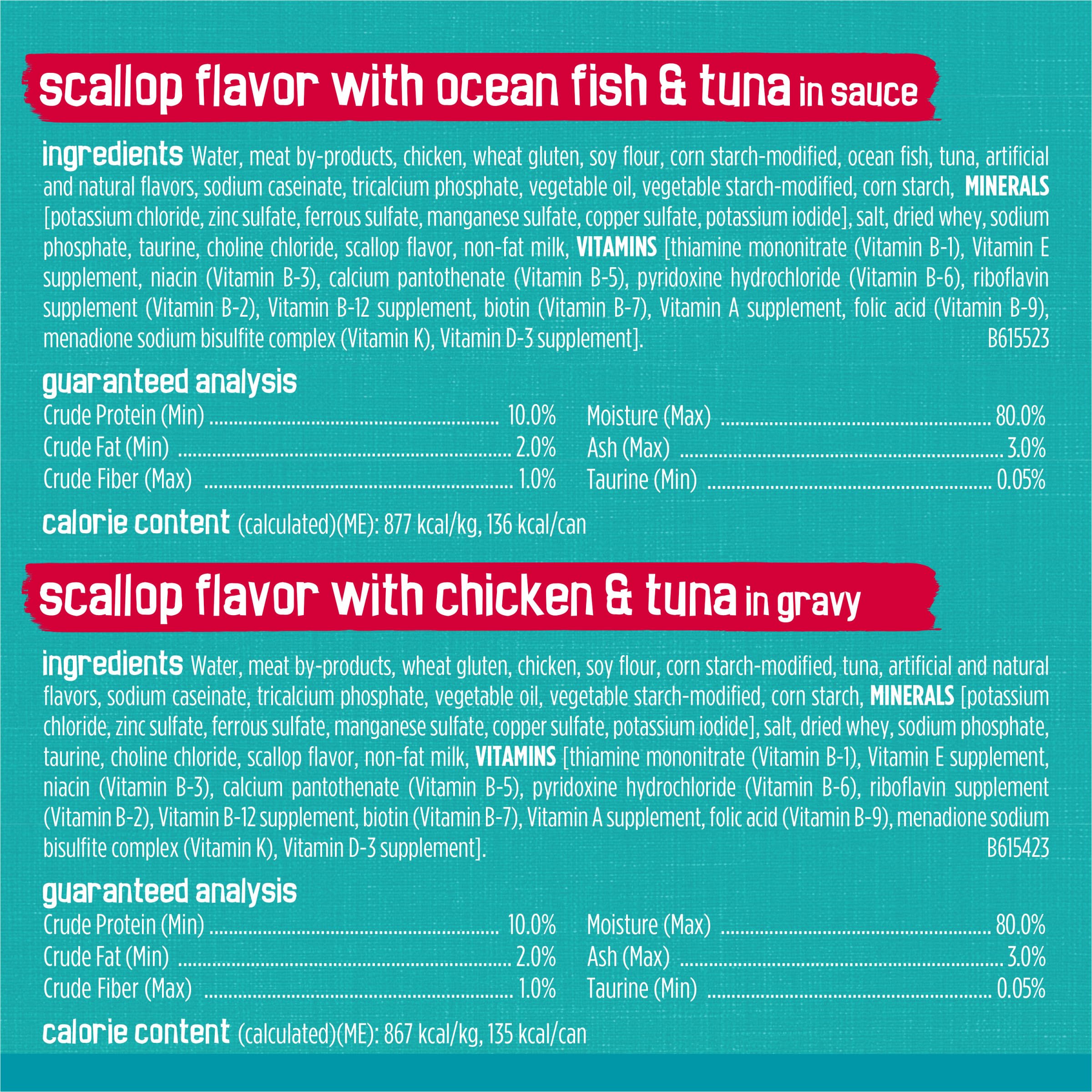 Purina Friskies Wet Cat Food Variety Pack, Tasty Treasures Prime Filets (With Chicken and Tuna, With Chicken, and With Ocean Fish and Tuna, and With Turkey) - (Pack of 24) 5.5 oz. Cans