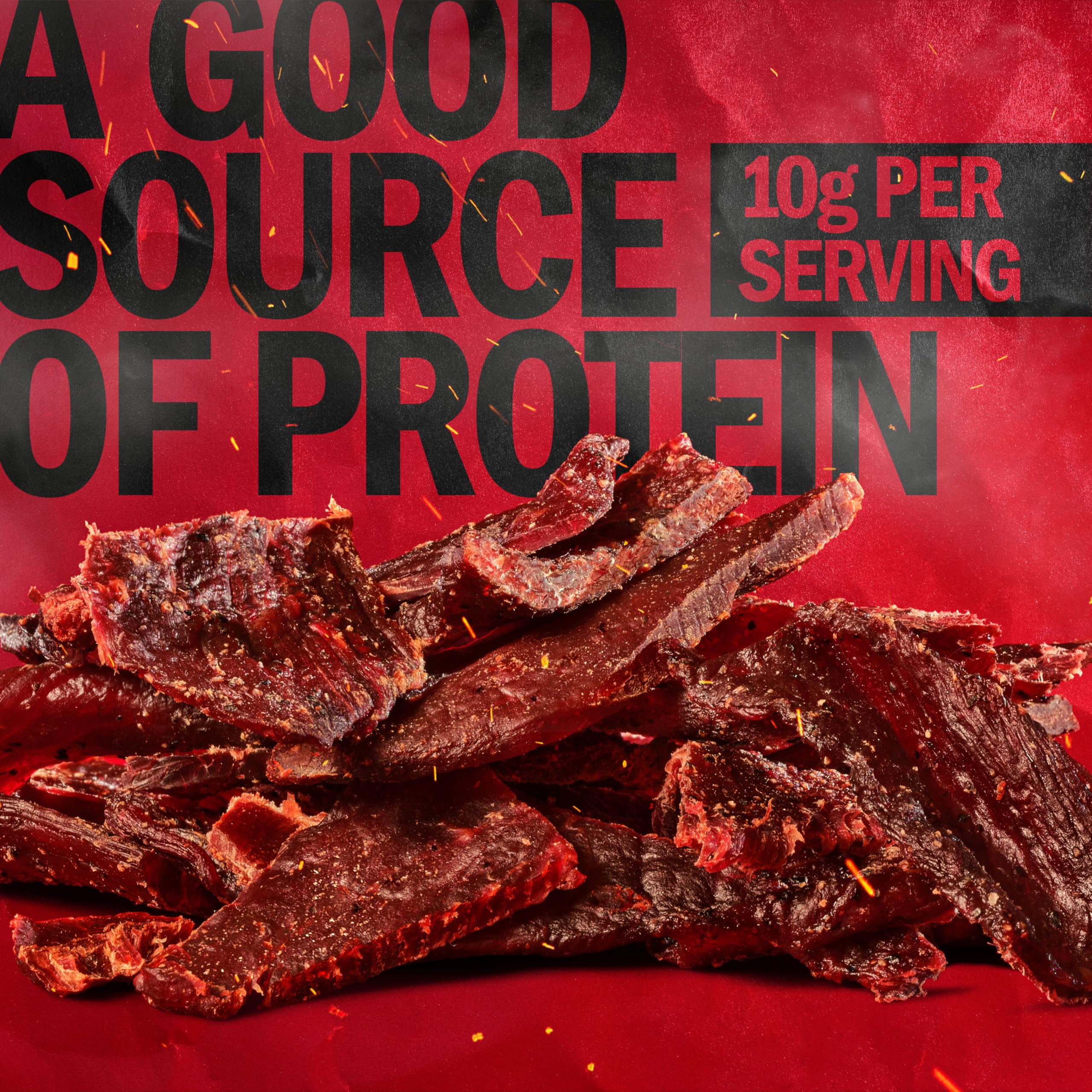 Jack Link's Beef Jerky, Original, Half Pounder Large Jerky Bag - Flavorful Meat Snack, Ready to Eat Protein Snacks with 10g of Protein per Serving, Made with 100% Beef