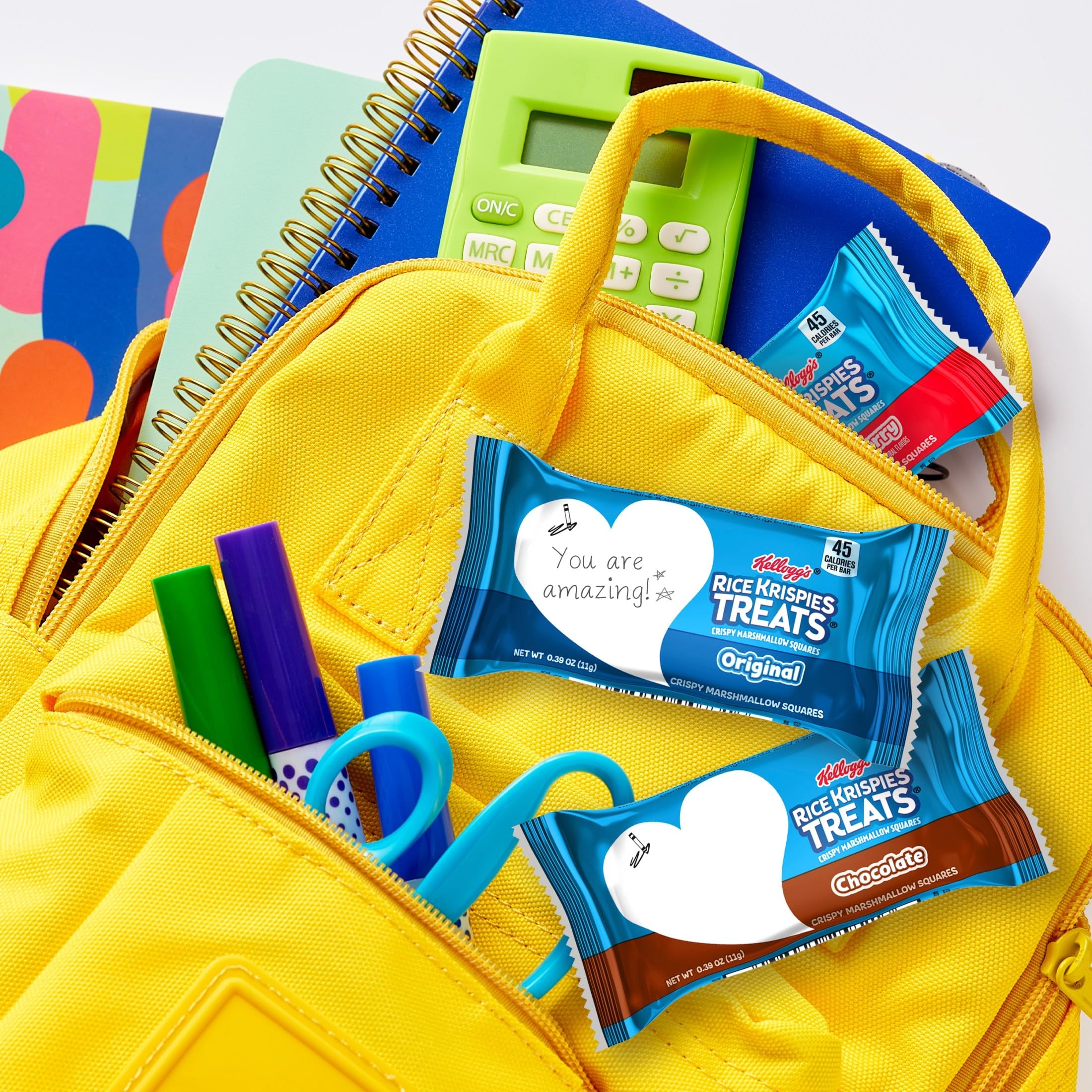 Rice Krispies Treats Mini Crispy Marshmallow Squares, Kids Snacks, Lunch Snacks, Variety Pack, 20.1oz Box (52 Bars)